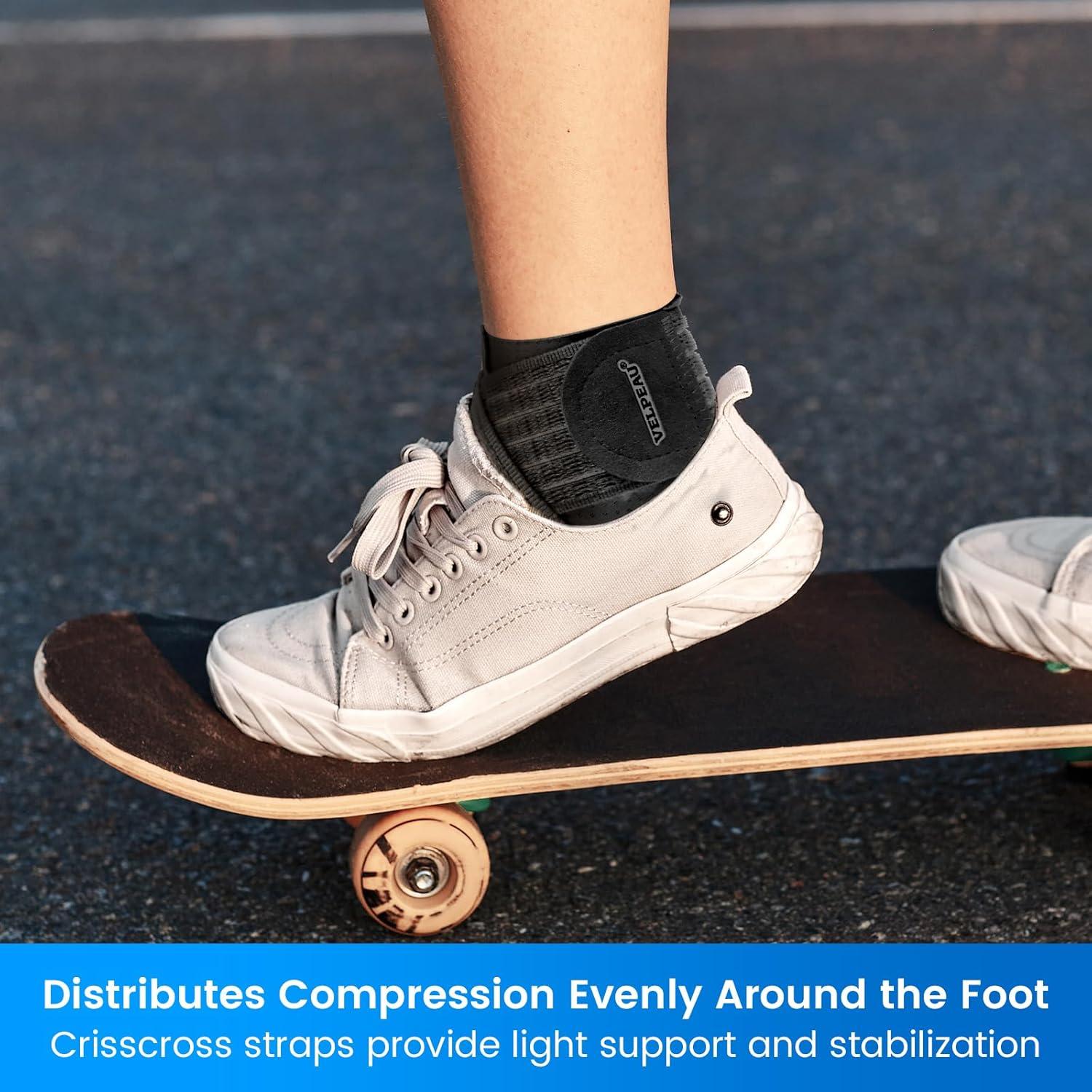 Faja de Compresión para Tobillo Velpeau Ajustable XL Negra