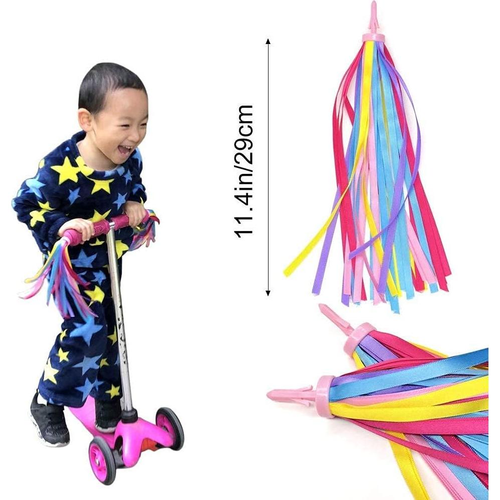 Timbre de Bicicleta Infantil Kortes + 2 Streamers Rosa y Púrpura