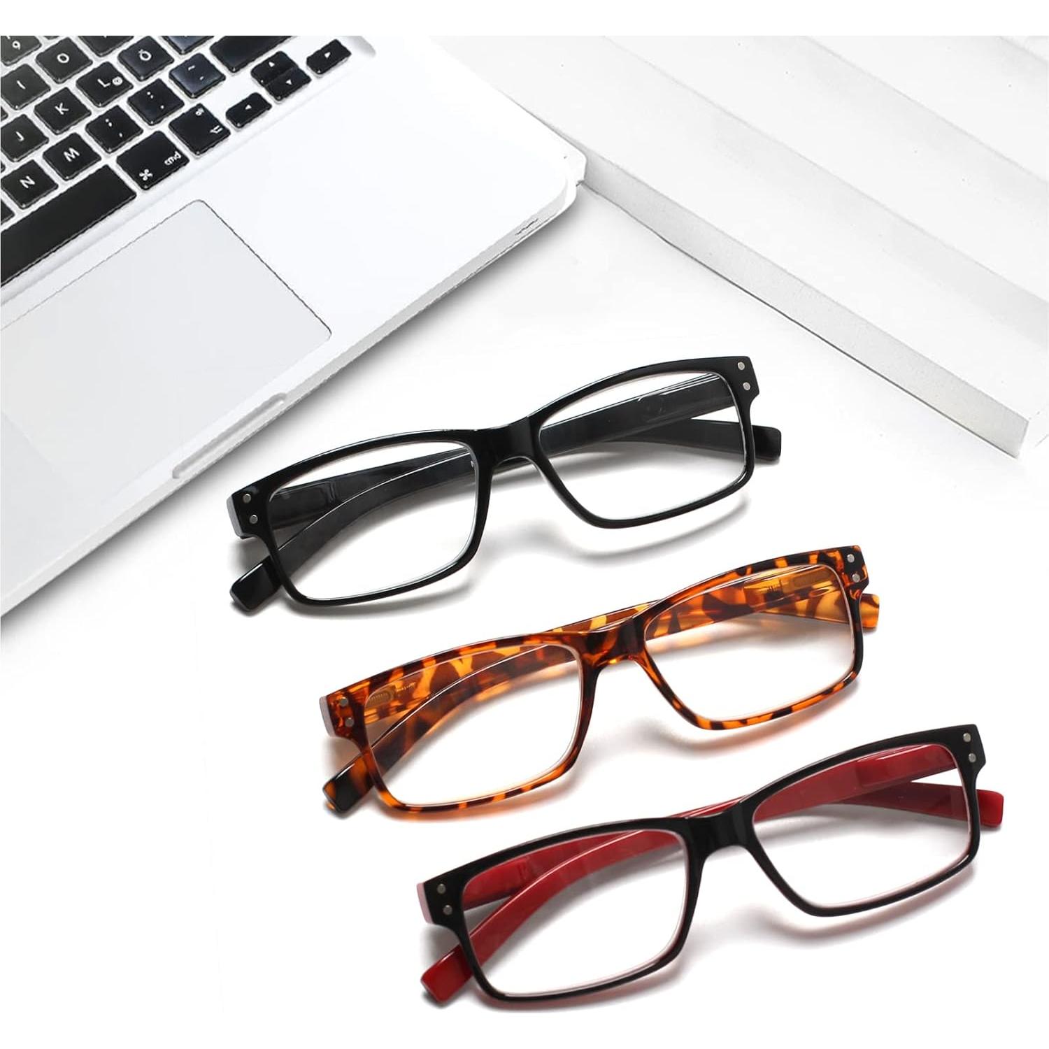 Gafas de lectura Norperwis 5 pares 3.0x con bisagras