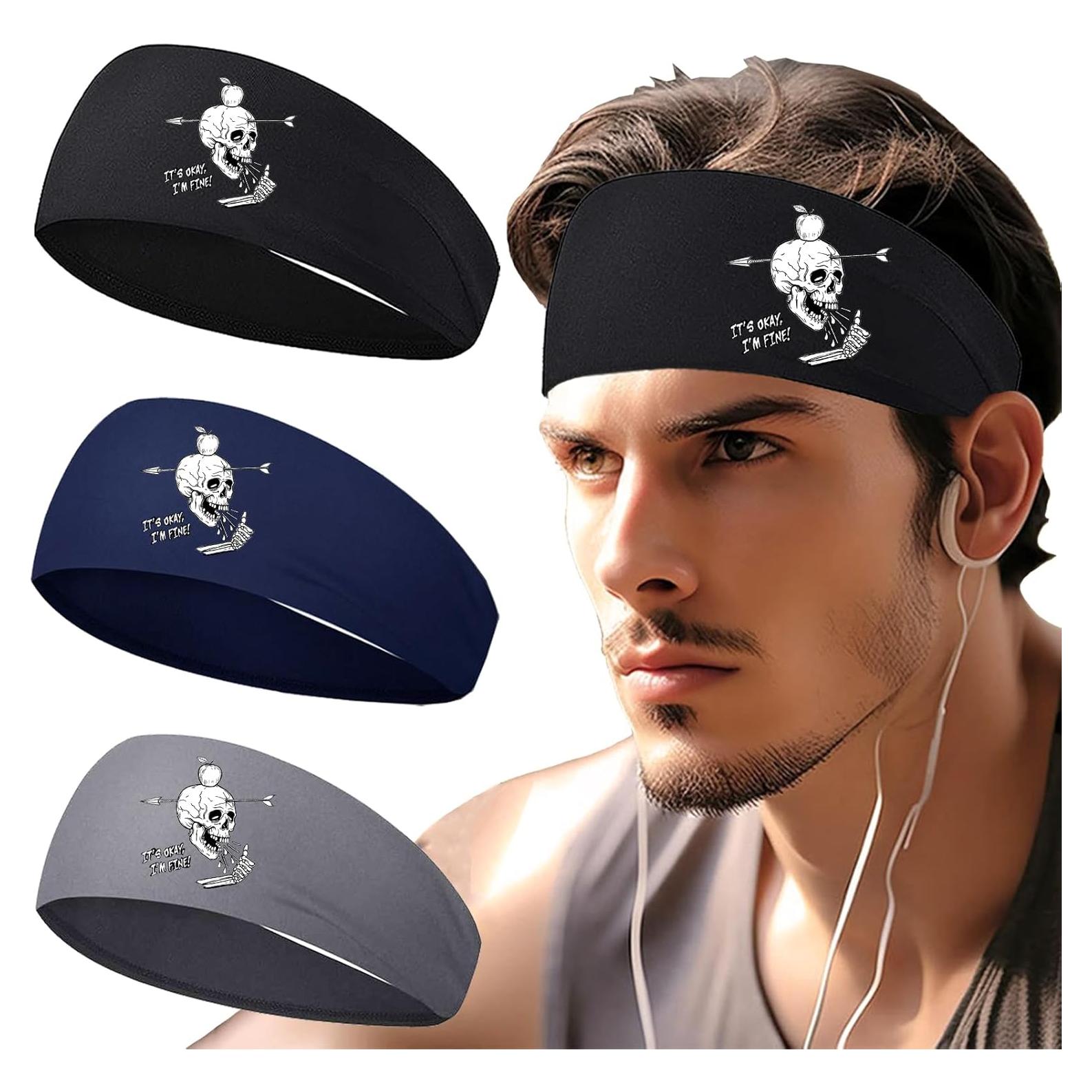 3 Piezas Bandas de Sudor Viofre para Hombres y Mujeres