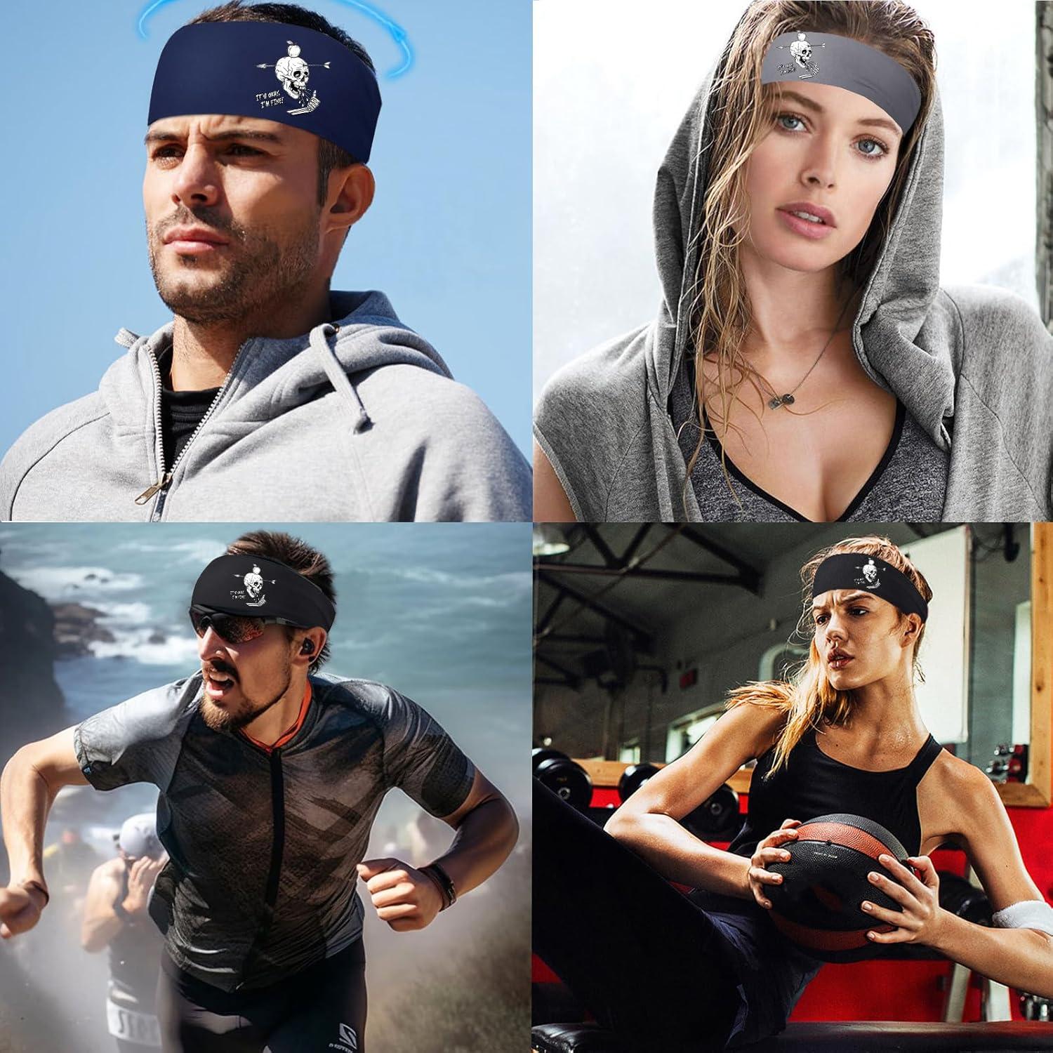 3 Piezas Bandas de Sudor Viofre para Hombres y Mujeres