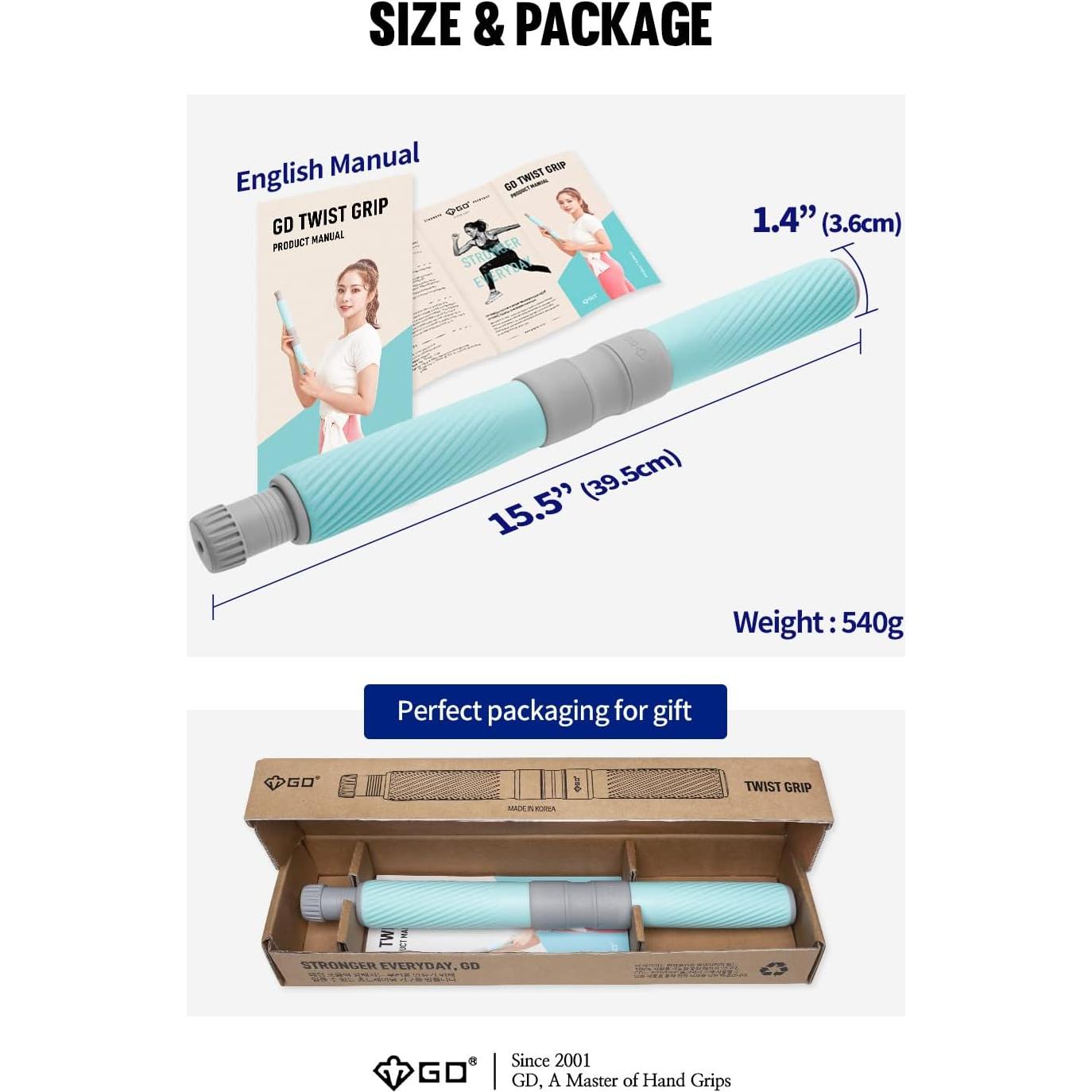 Barra de Resistencia Ajustable GD para Fortalecimiento de Muñeca