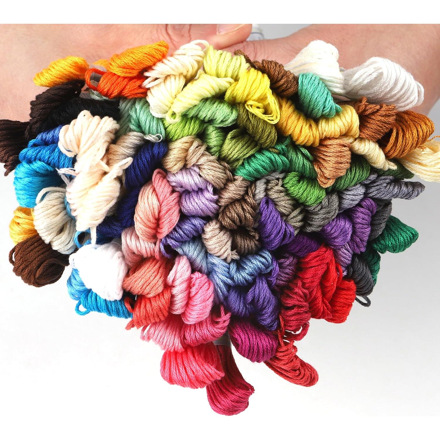 Set de 100 Madejas Hilo de Bordar Algodón Egipcio 8M AMOHilos