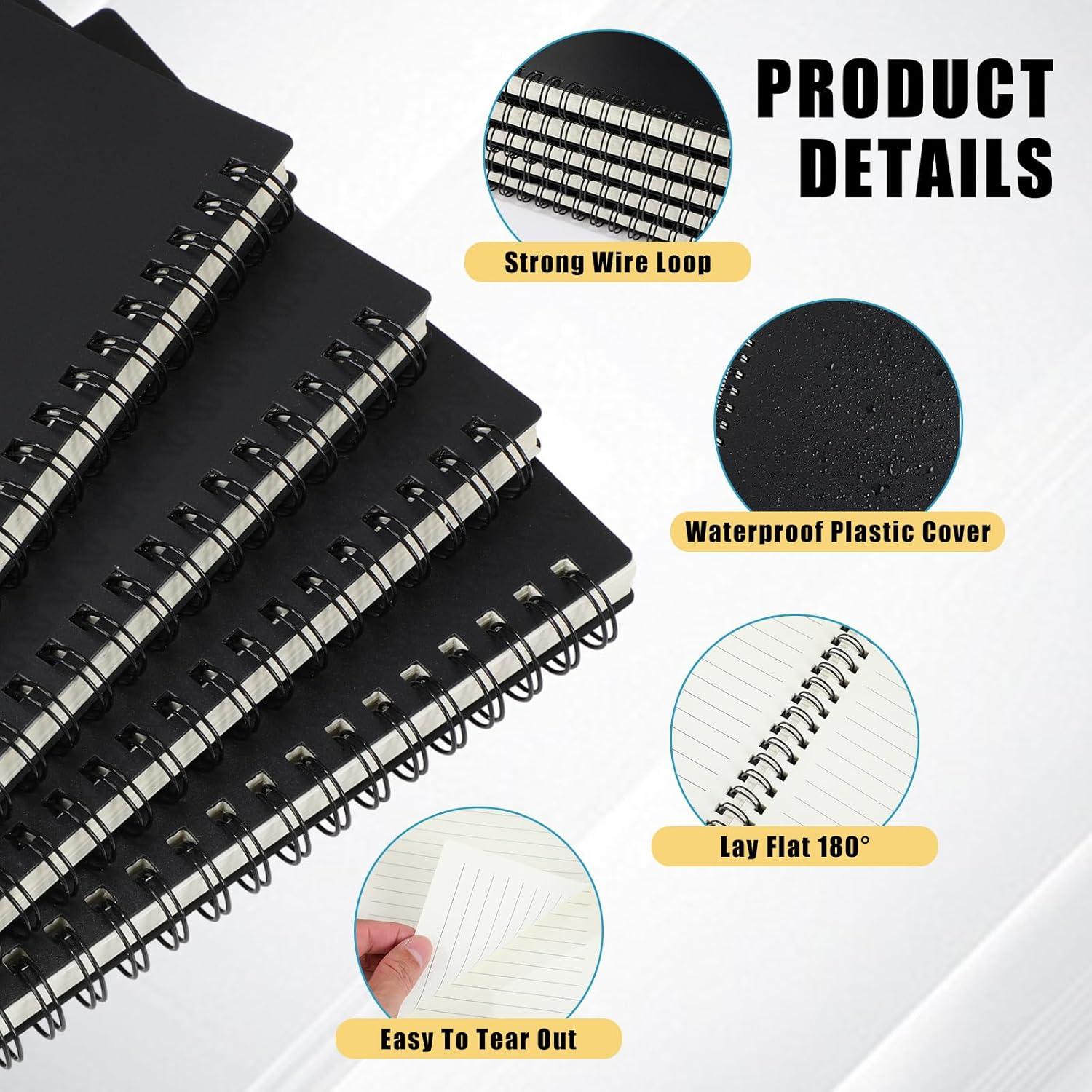 Paquete de 2 cuadernos A5 Dunzoom con espiral 160 páginas