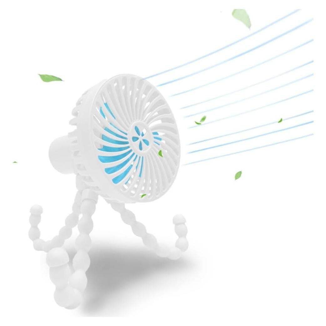 Ventilador Portátil DTXDTech para Cochecito Blanco 3000mAh