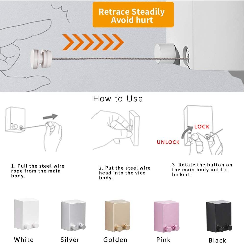 Secador de Ropa Retráctil BESy 4.2m ABS Aluminio Plata