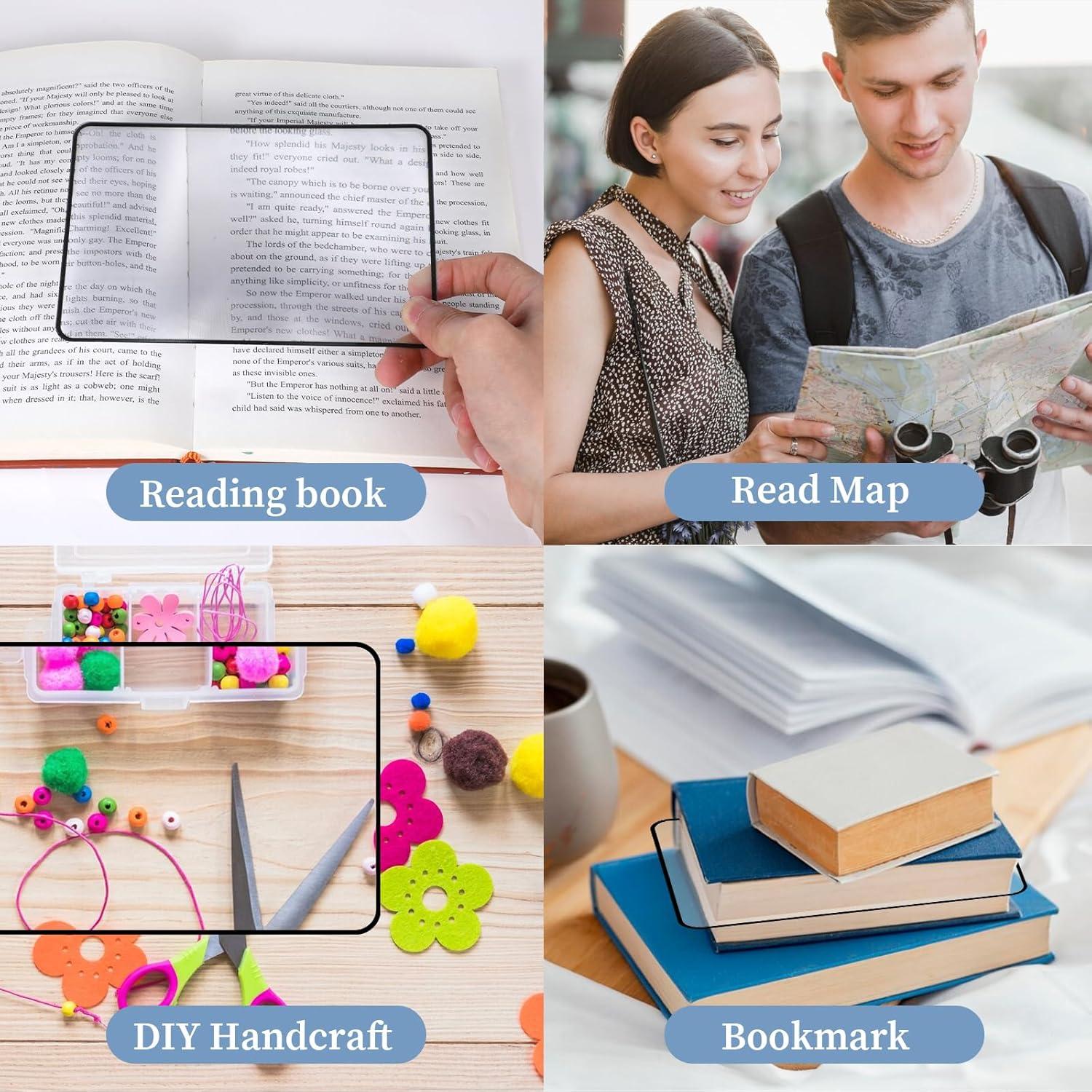 4 Lentes de Aumento TIESOME 3X y 5X para Lectura