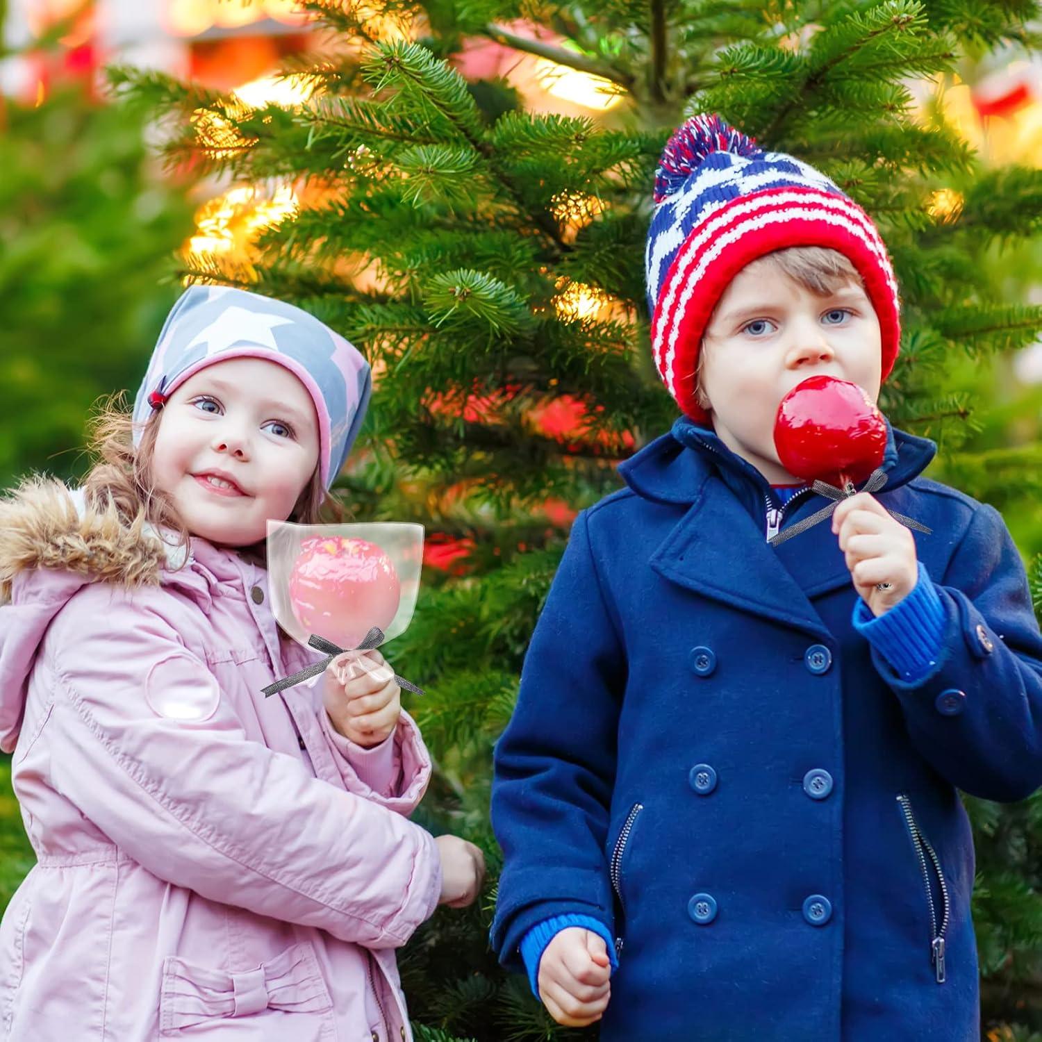 Kit de Palitos de Manzana de Caramelo Anglecai 24 Pcs