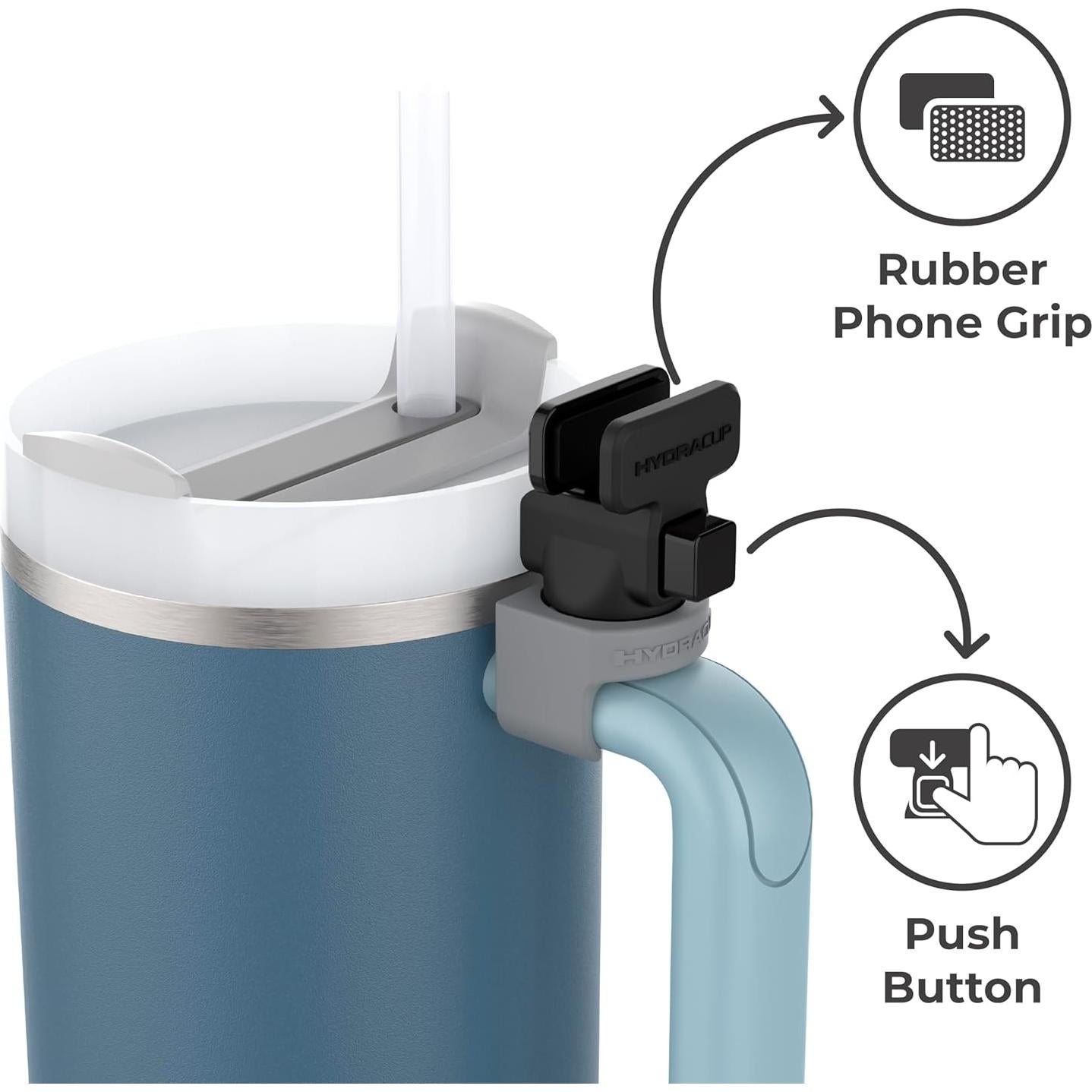 Soporte para Teléfono HydraClip - Accesorio Negro para Copa Stanley