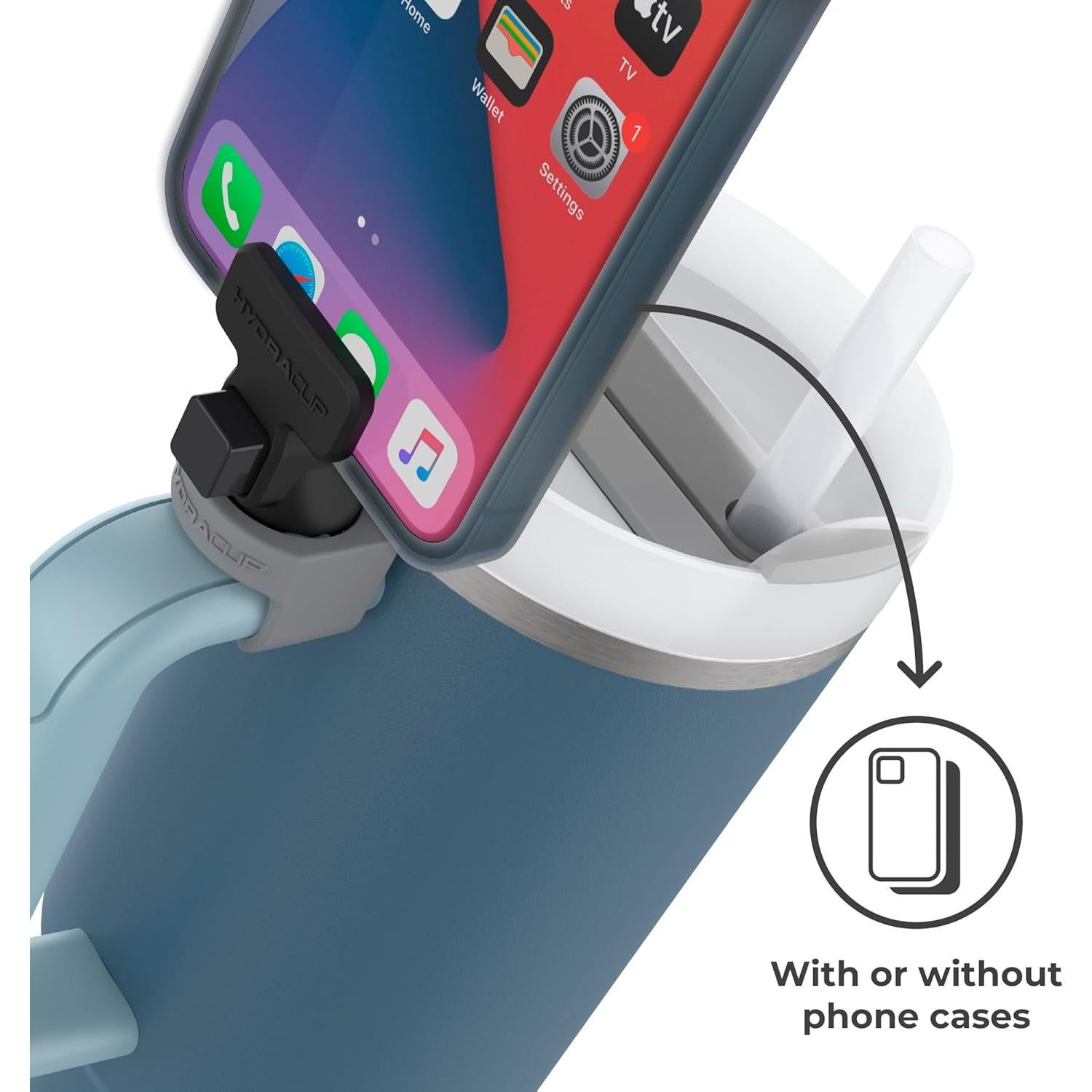 Soporte para Teléfono HydraClip - Accesorio Negro para Copa Stanley