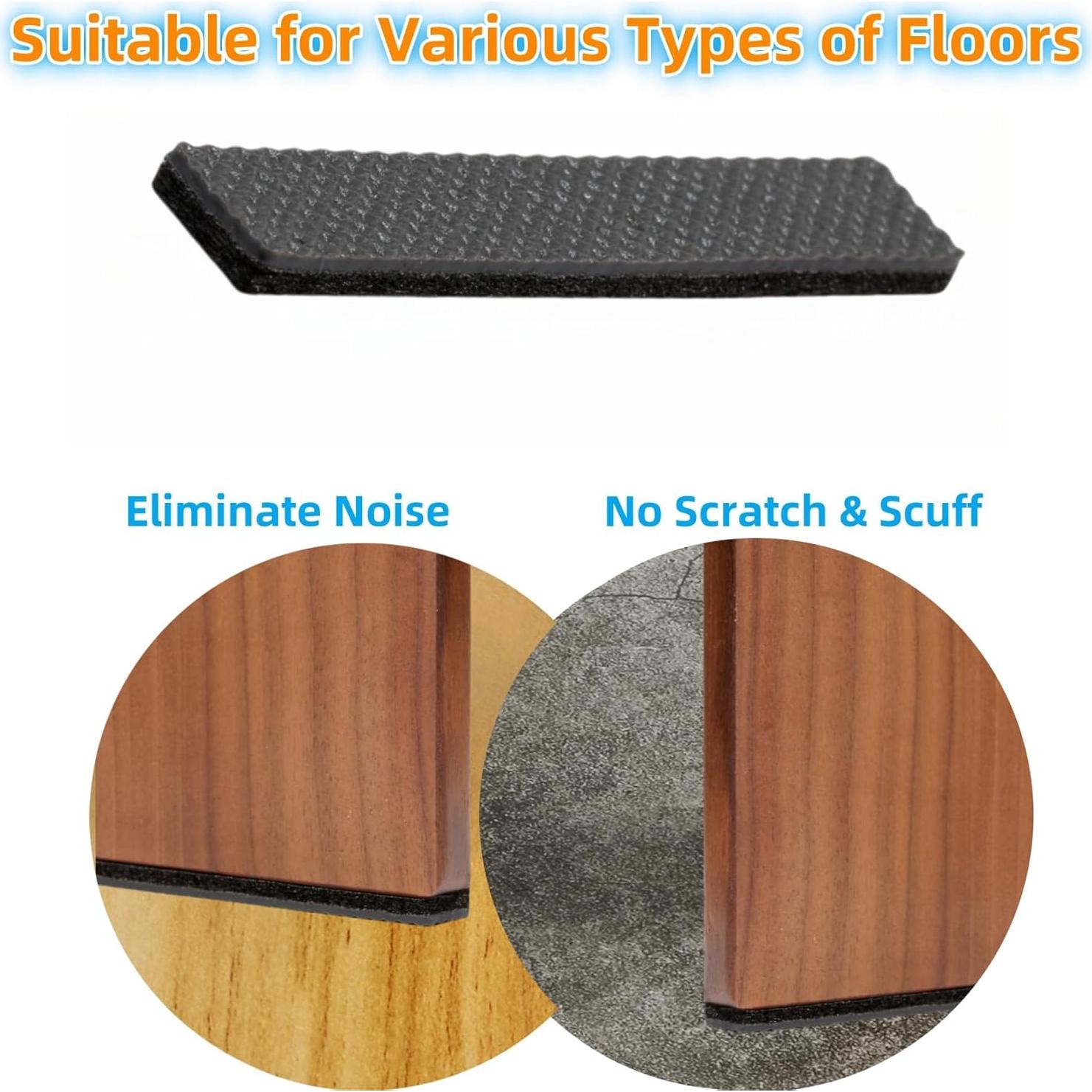 Almohadillas Antideslizantes Furnigear 40 Pcs 7.62x7.62 cm