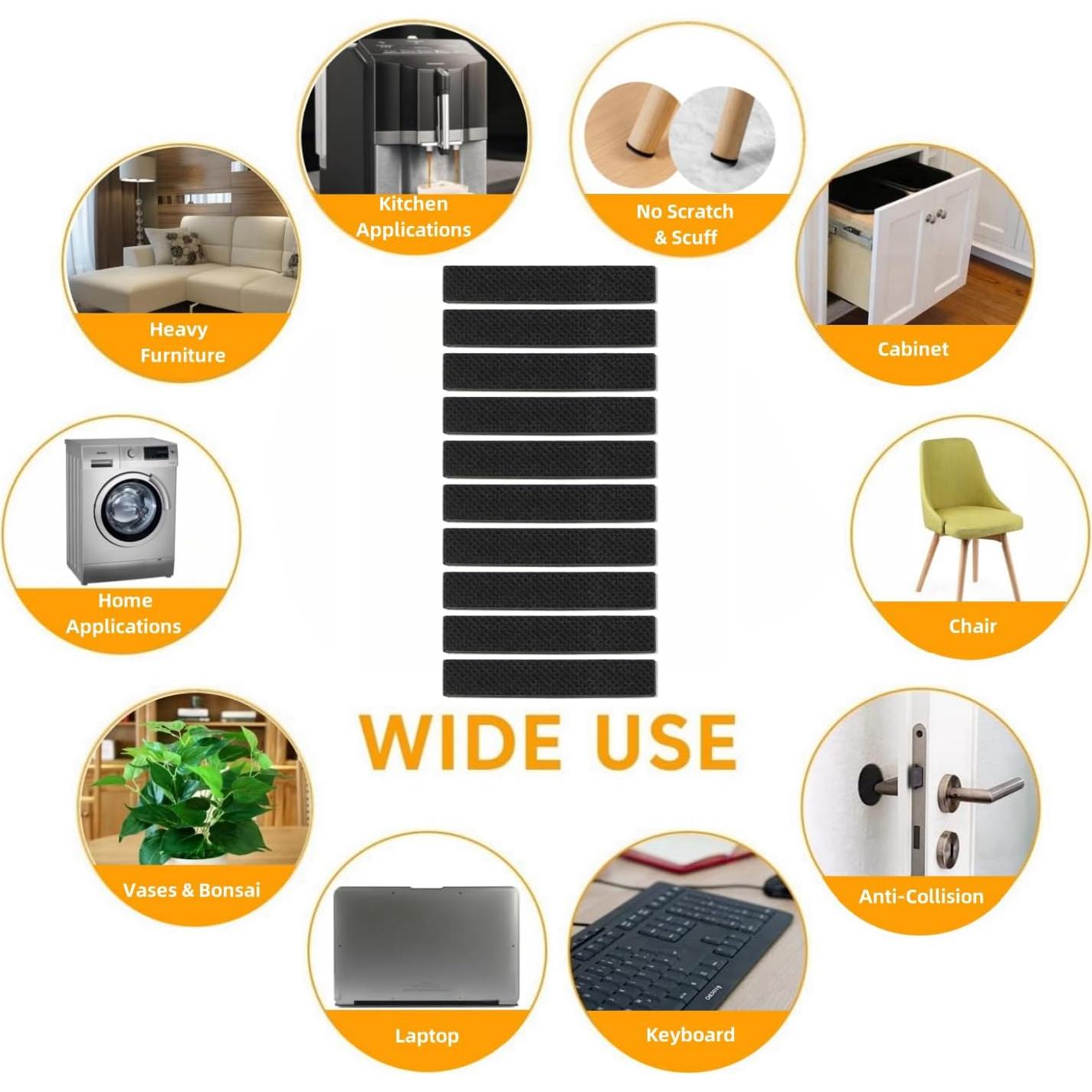 Almohadillas Antideslizantes Furnigear 40 Pcs 7.62x7.62 cm