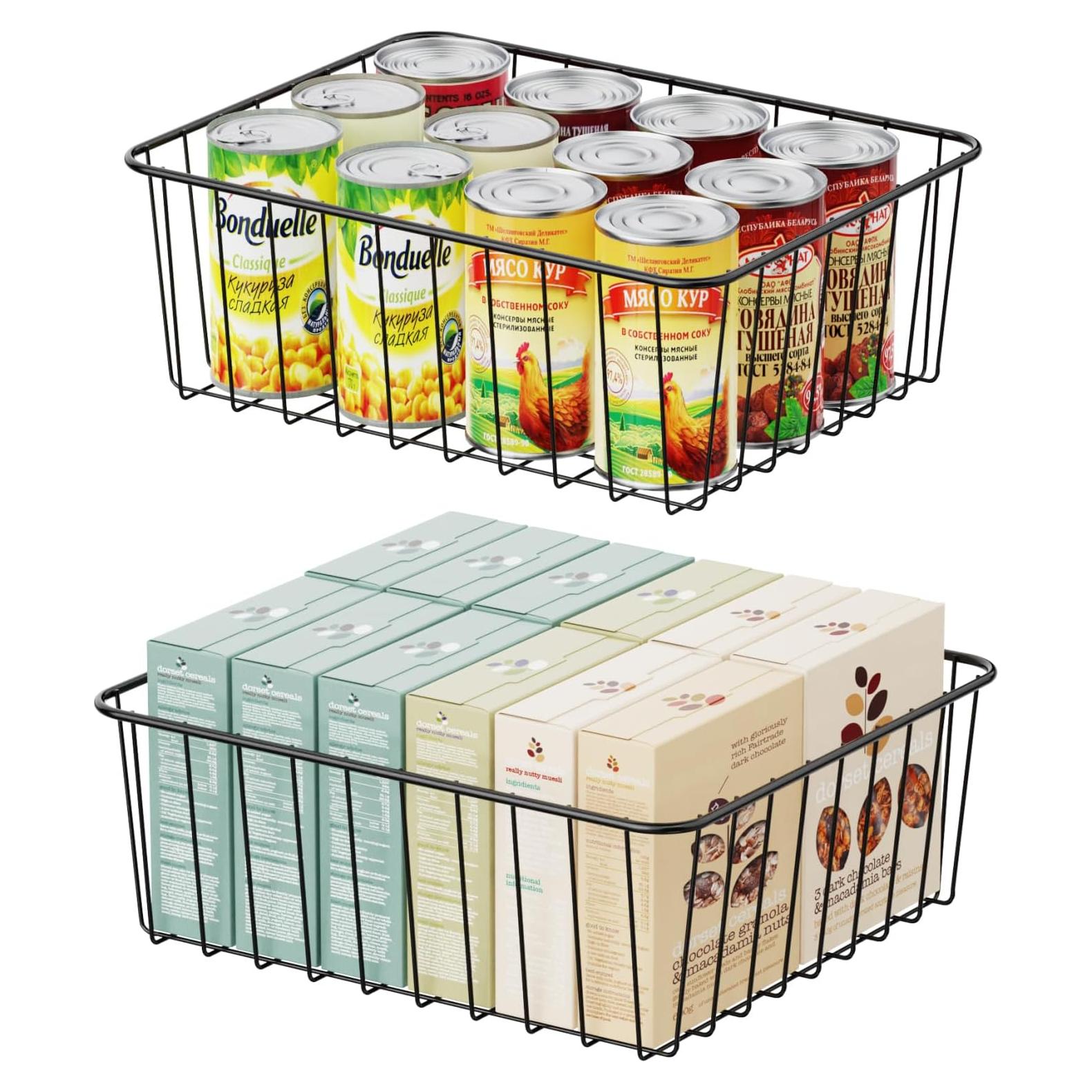 Organizador de Almacenamiento iSPECLE - 2 Cestas de Alambre 35.1x31x12.4 cm