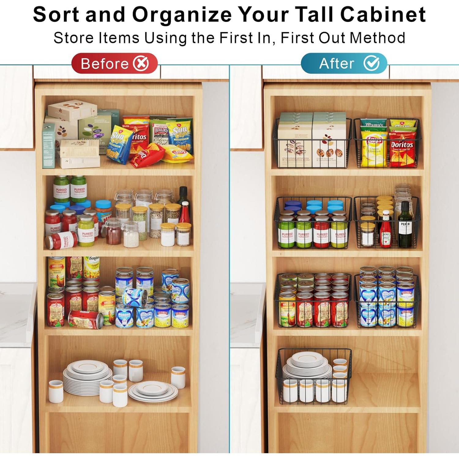 Organizador de Almacenamiento iSPECLE - 2 Cestas de Alambre 35.1x31x12.4 cm