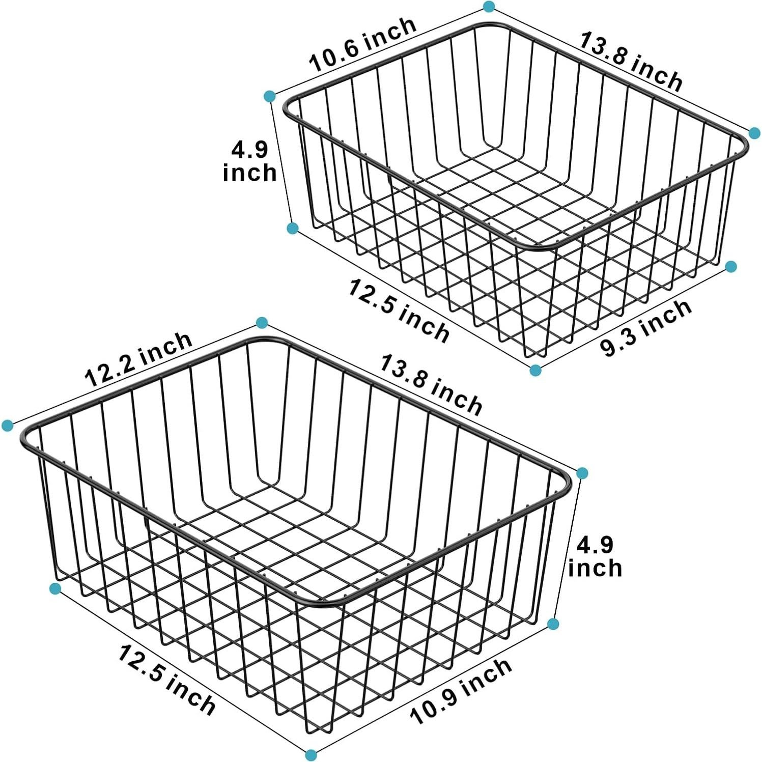 Organizador de Almacenamiento iSPECLE - 2 Cestas de Alambre 35.1x31x12.4 cm