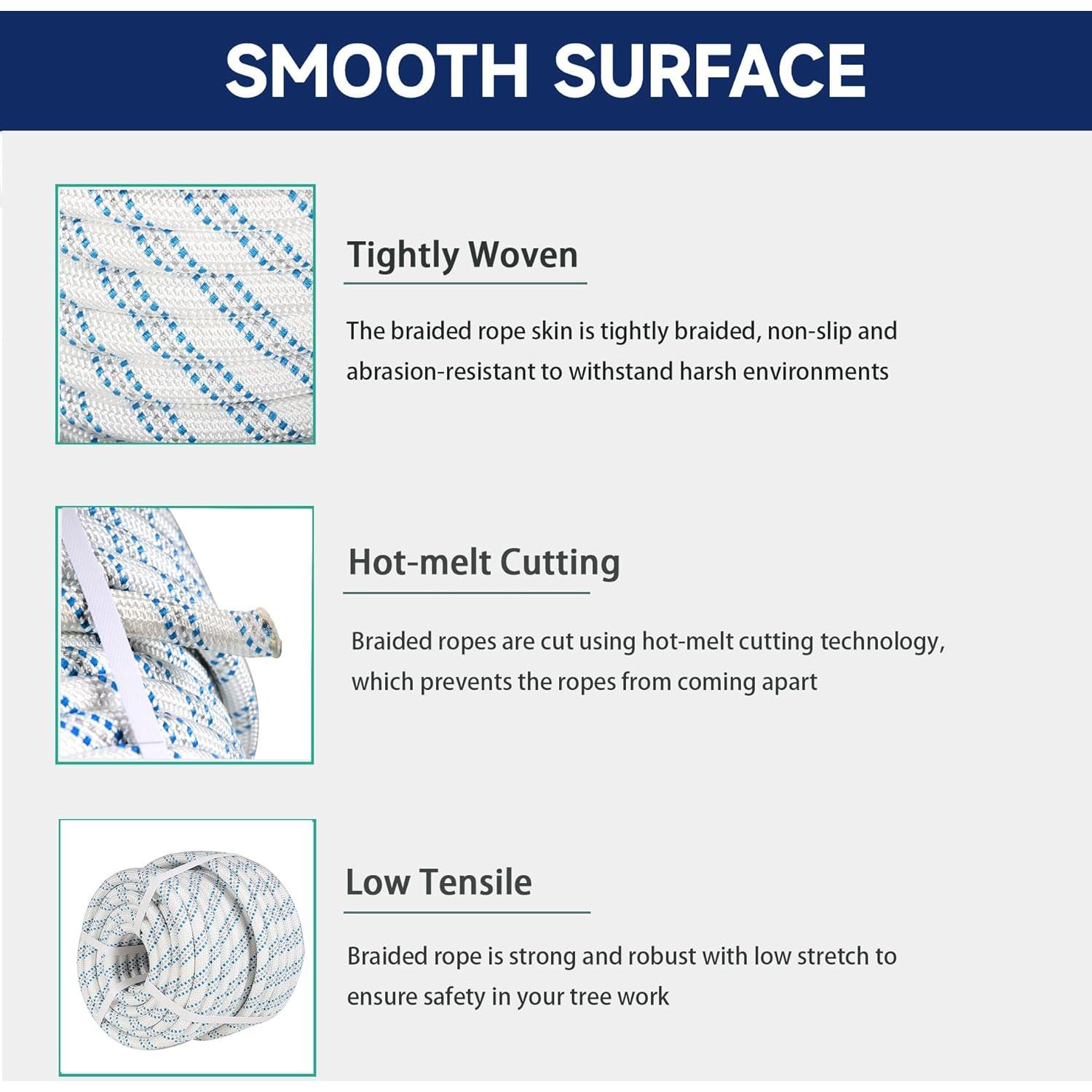 Cuerda de trabajo de poliéster 3/4" x 45.7 m elfinrm