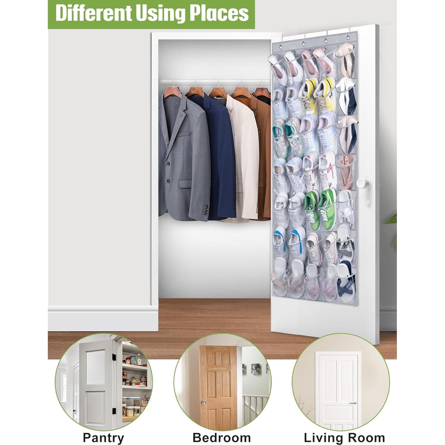 Organizador de Zapatos Colgante MISSLO 35 Bolsillos Gris