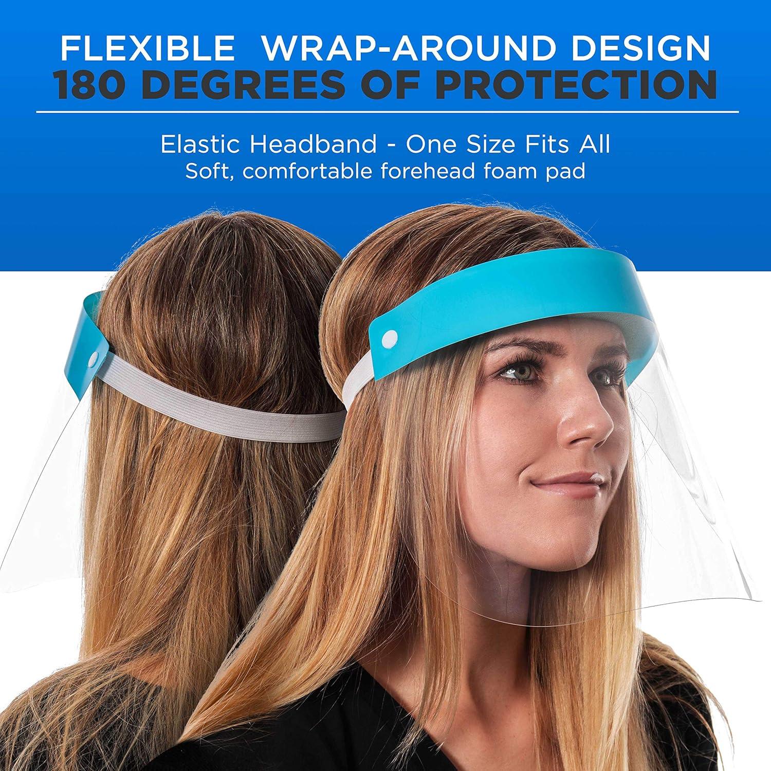 Escudos Faciales de Seguridad Salon World - Paquete de 4 Antivaho