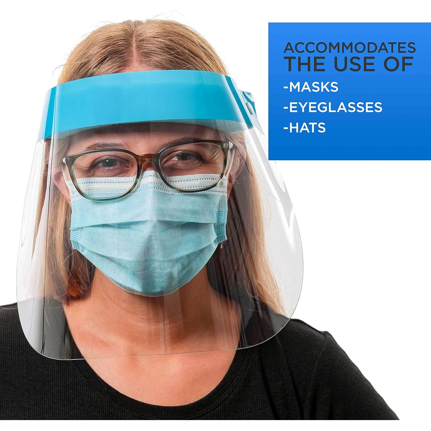 Escudos Faciales de Seguridad Salon World - Paquete de 4 Antivaho