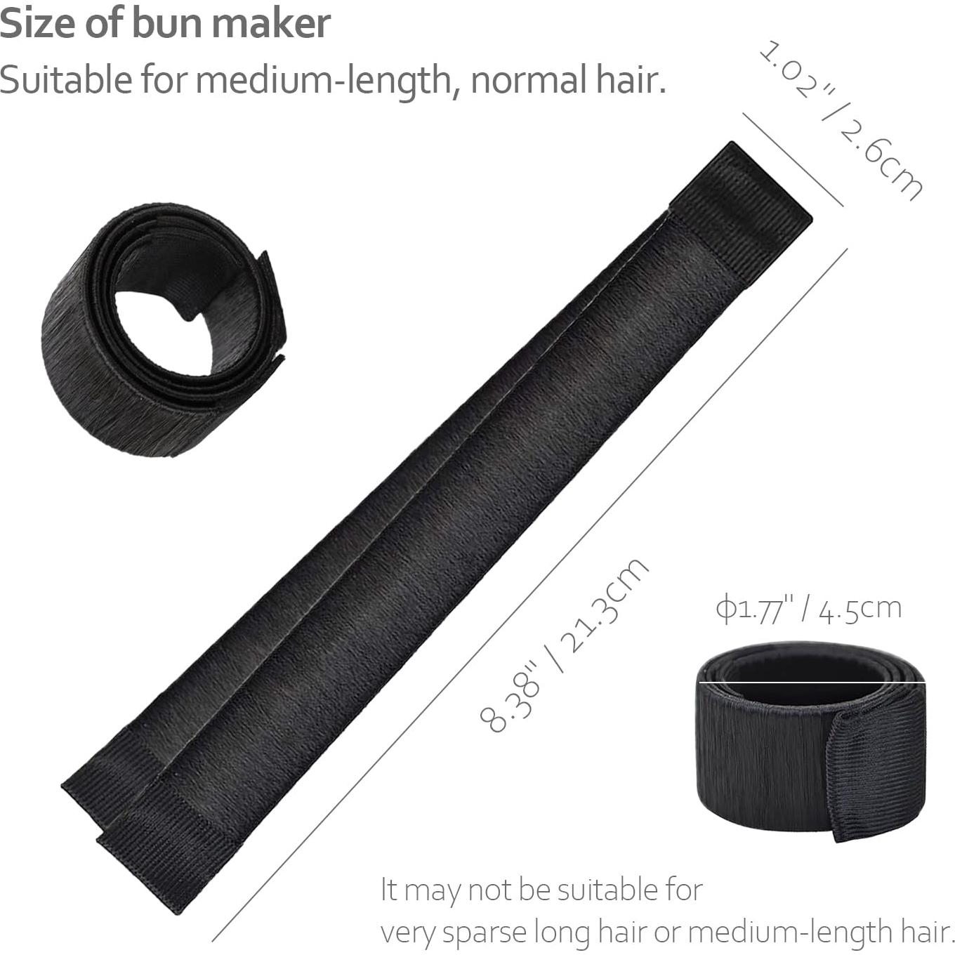 Hacedor de Moño LIDESHUE 4 Pcs Negro - Herramienta Fácil para Cabello