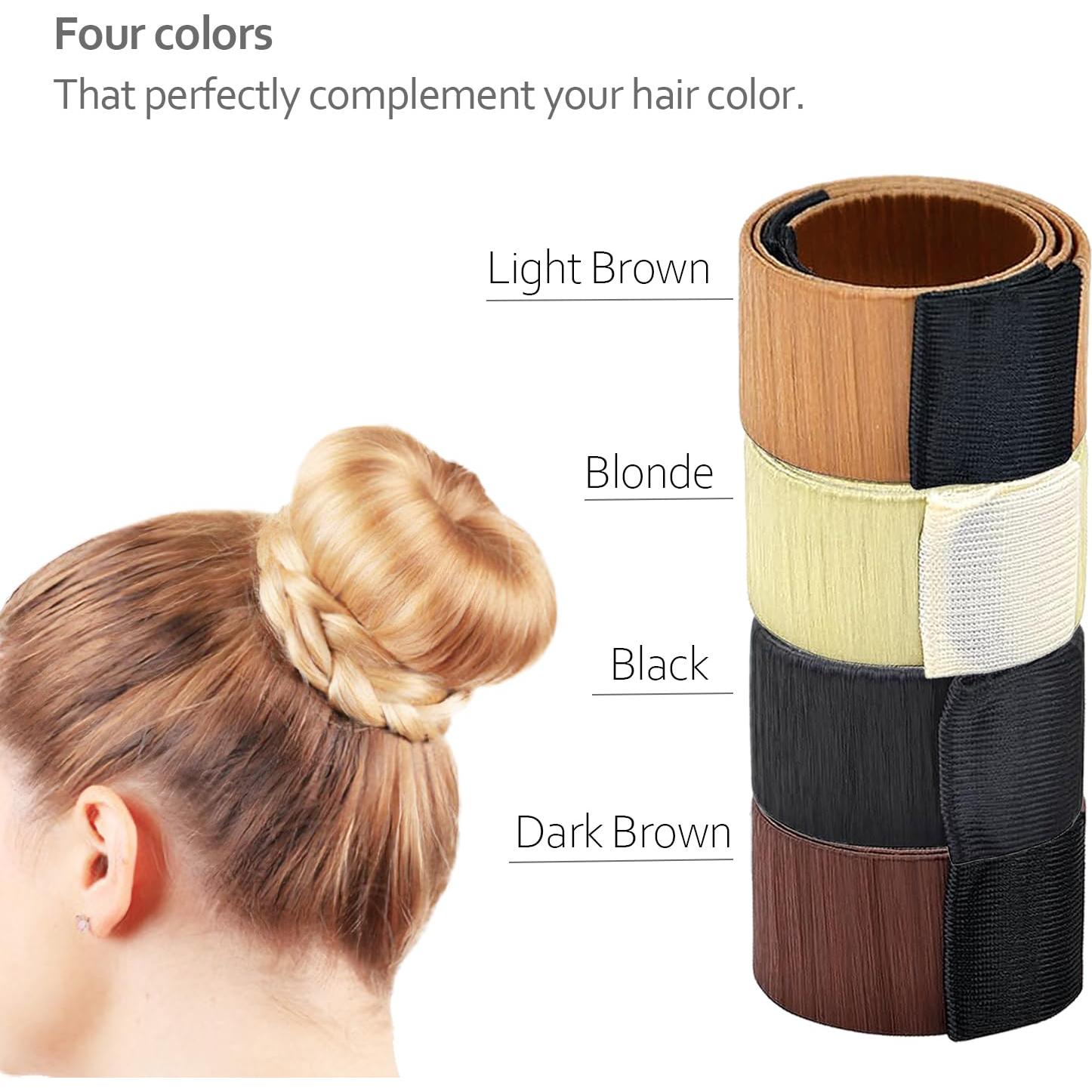 Hacedor de Moño LIDESHUE 4 Pcs Negro - Herramienta Fácil para Cabello
