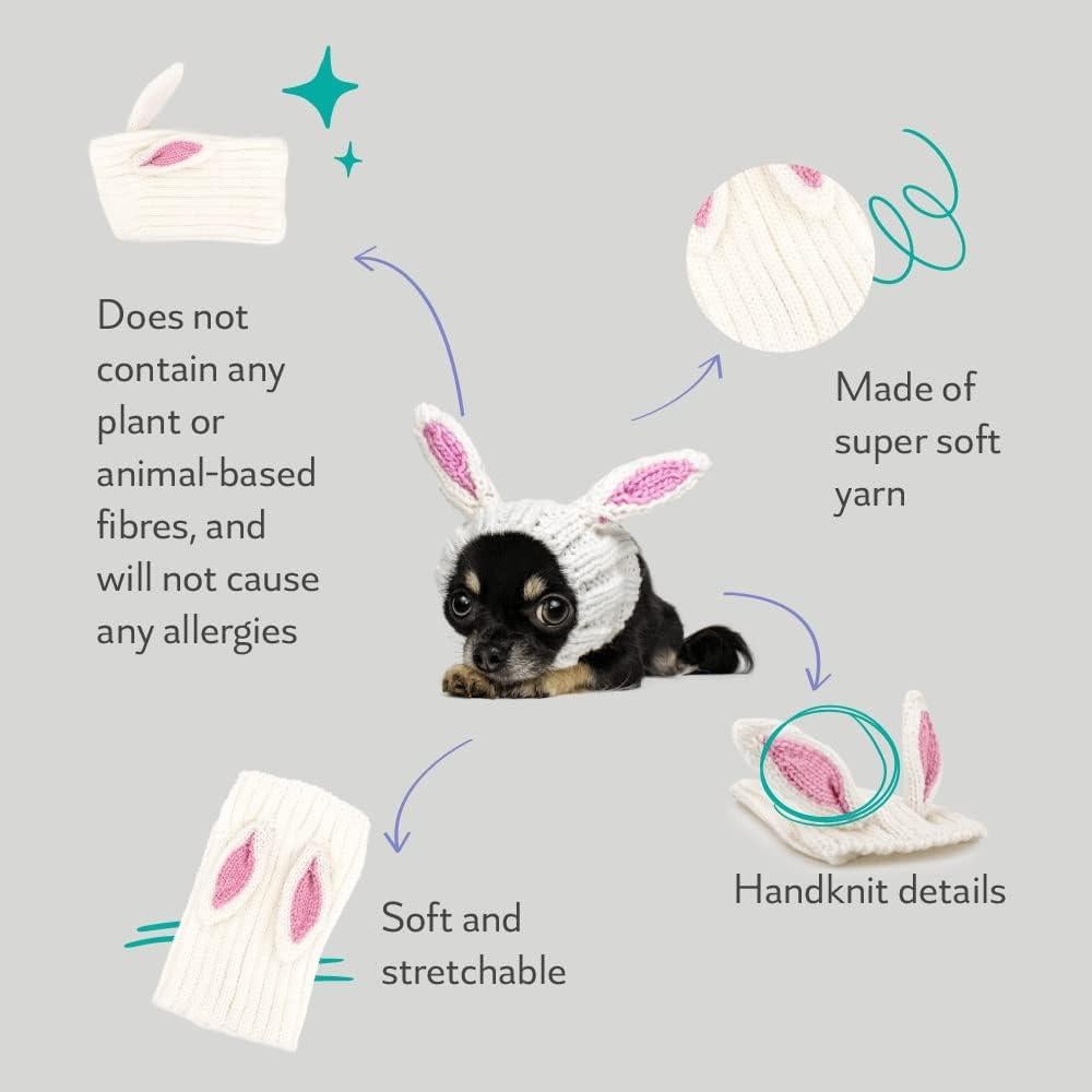 Disfraz de Conejo para Perro Zoo Snoods - Snood Pequeño Blanco