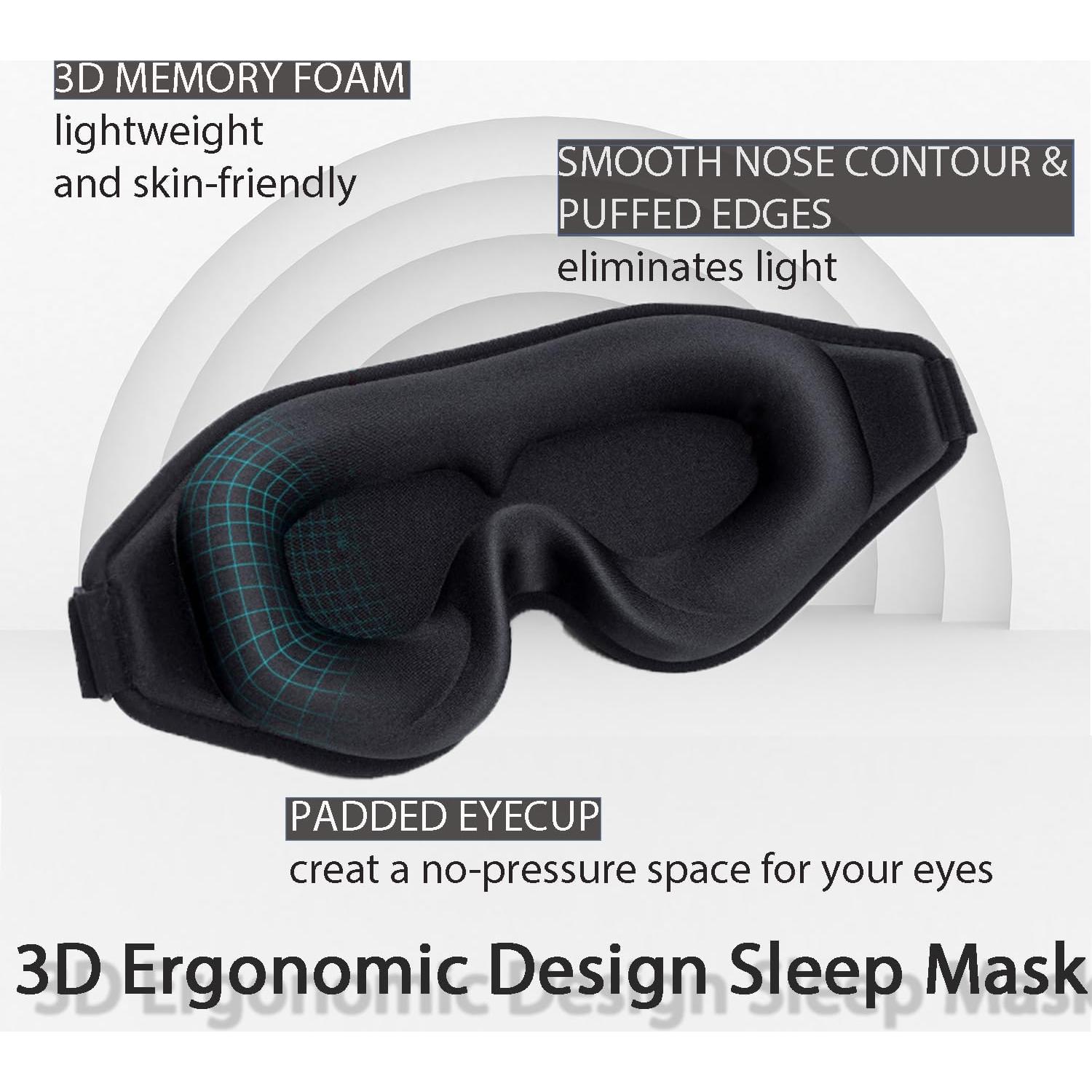 Máscara de Sueño Contorneada 3D Remowhalle para Pestañas