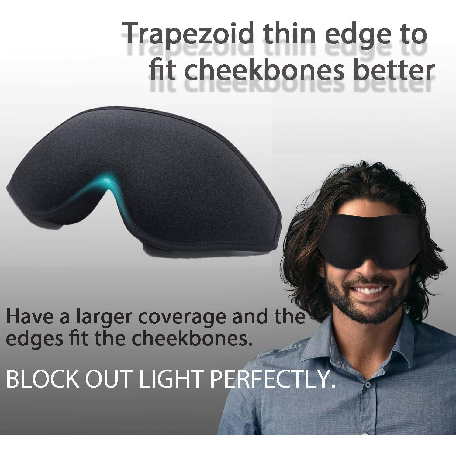 Máscara de Sueño Contorneada 3D Remowhalle para Pestañas