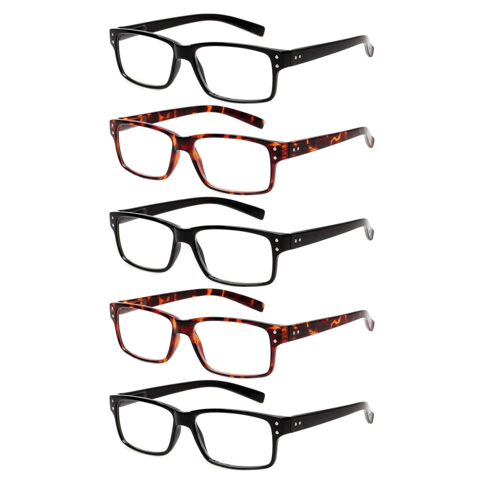 Gafas de lectura NORPERWIS 5 pares unisex 4.5 dioptrías