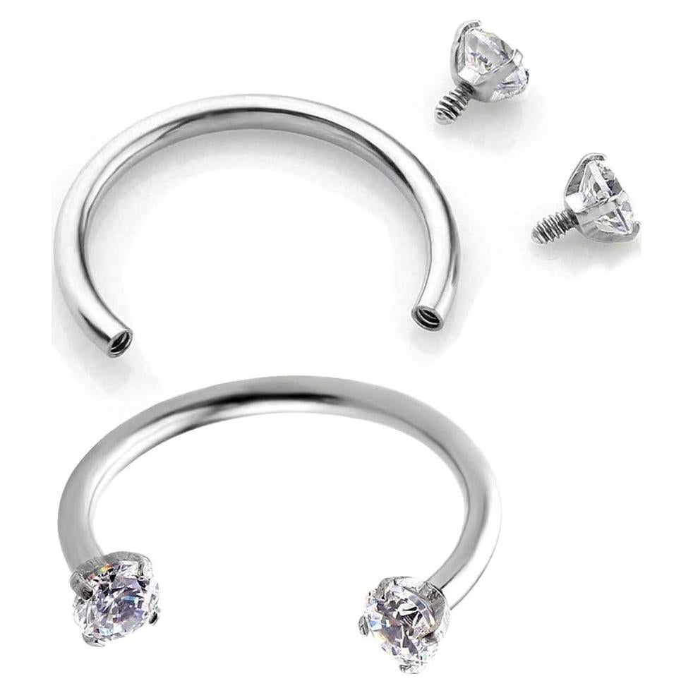 Anillo de Captura 16G Acero Inoxidable PiercingJ 2pcs