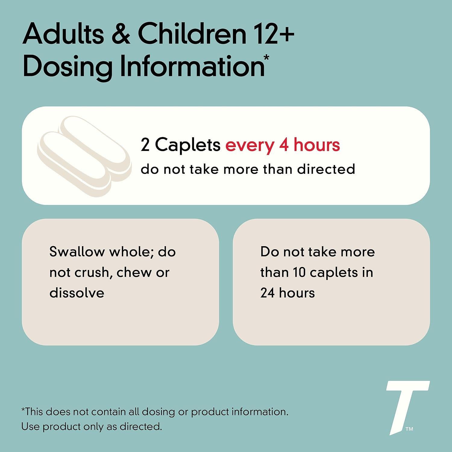 Tylenol Frío + Gripe Caplets 50 Paquetes de 2 ct - Alivio Efectivo