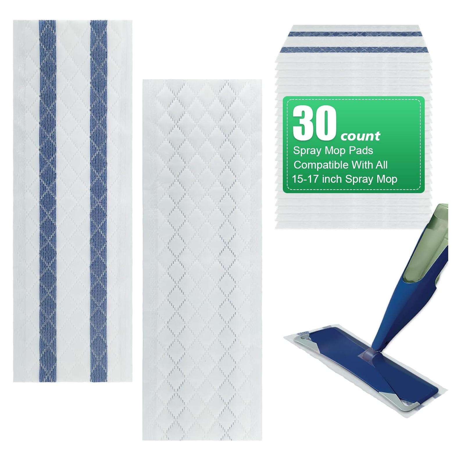 30 Almohadillas de Limpieza Profunda ZQZiQi para Trapeadores 45.72x12.7cm