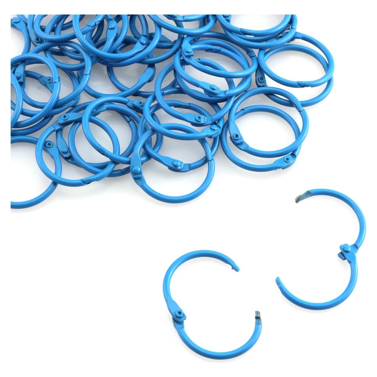 50 Anillos Sueltos de Metal Lind Kitchen 25mm Azul