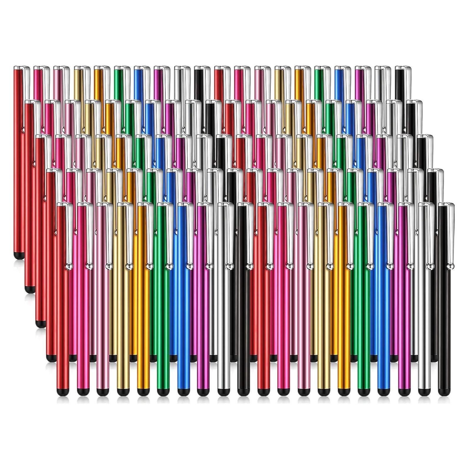 100 Bolígrafos Estilógrafos Capacitivos Outus Multicolor