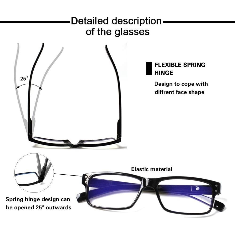 Gafas de Lectura Norperwis 5 Pares con Filtro Luz Azul 2.5x