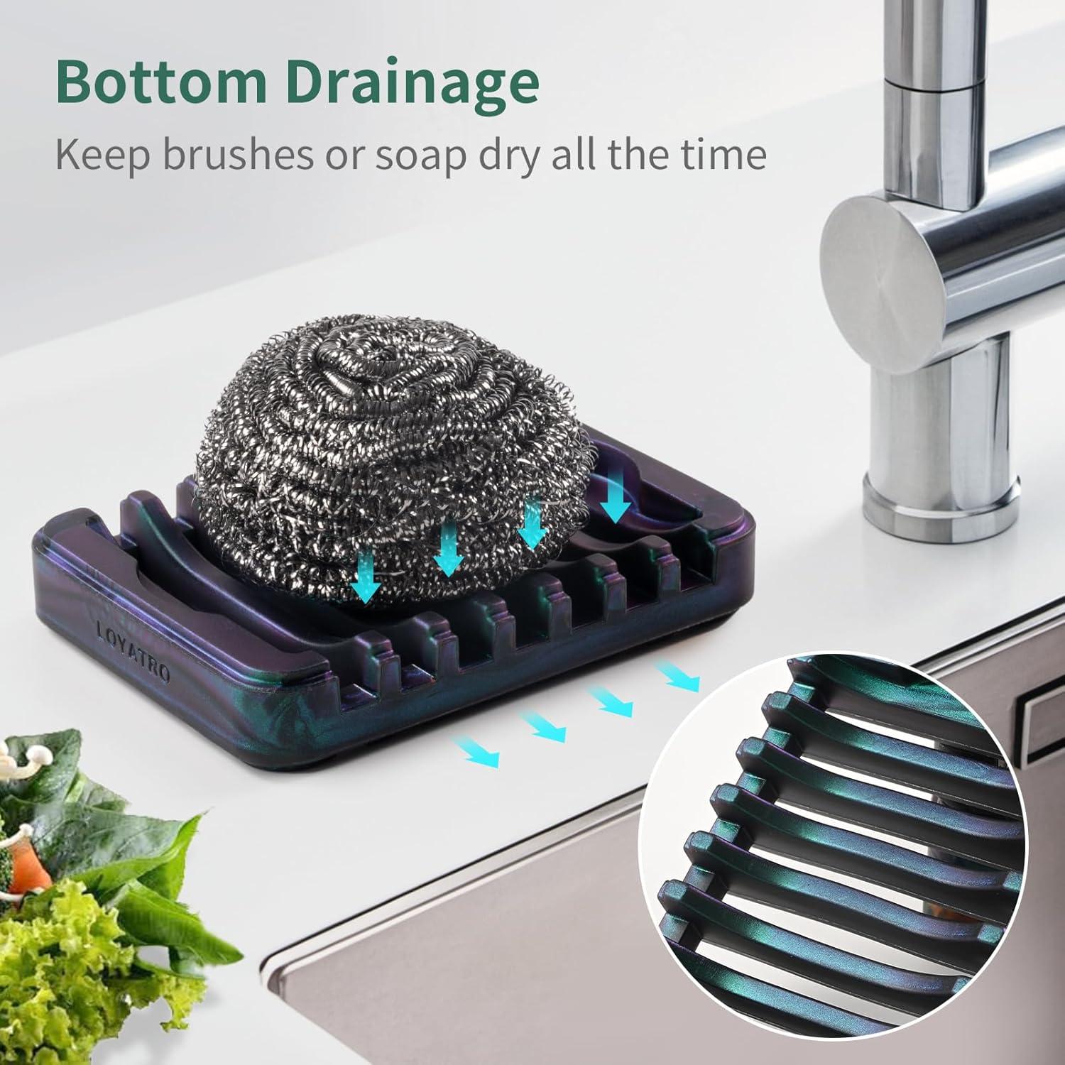 Soporte de Jabón en Barra LOYATRO de Silicona Verde-B 11x8 cm