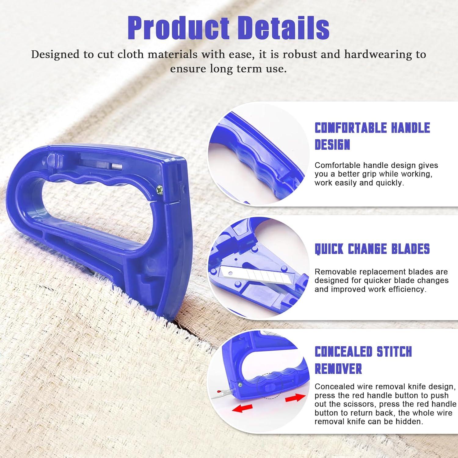 Cuchillo Cortador de Tela Wshxjzyay con Desgarrador - Azul