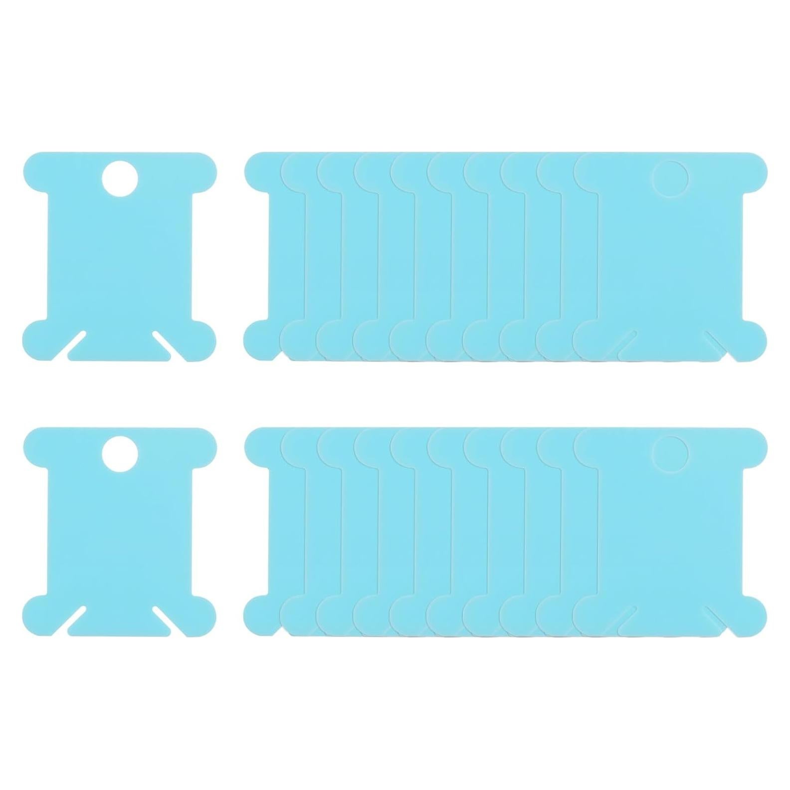 Bobinas de Hilo de Bordado HARFINGTON 100pcs Azul 3.81x3.56cm