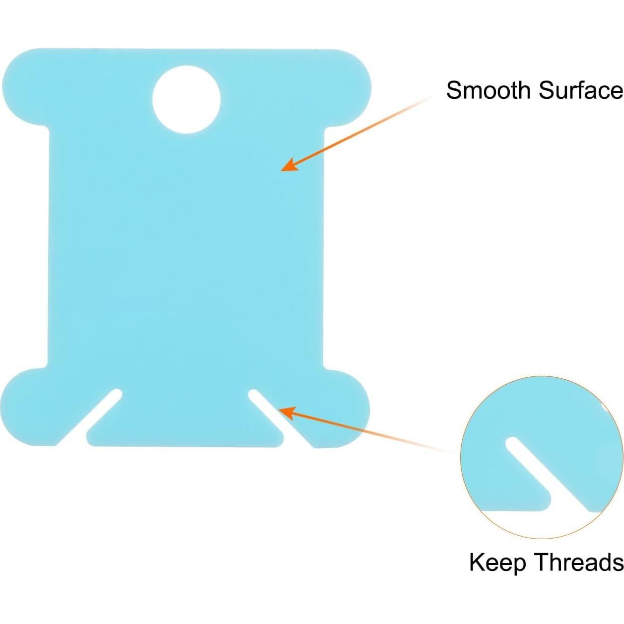 Bobinas de Hilo de Bordado HARFINGTON 100pcs Azul 3.81x3.56cm