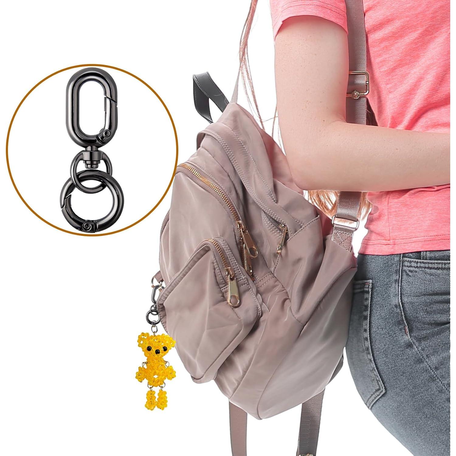 2 Clips de Llave Giratorios Winsyison de Zinc Negro 5x2 cm