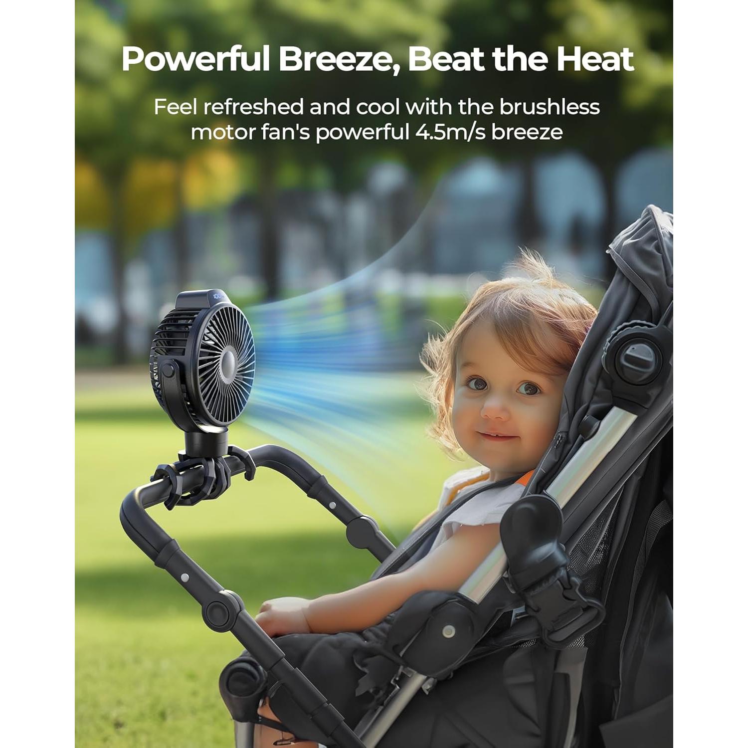 Ventilador Portátil Koonie F9201 3 Velocidades 360° Silencioso