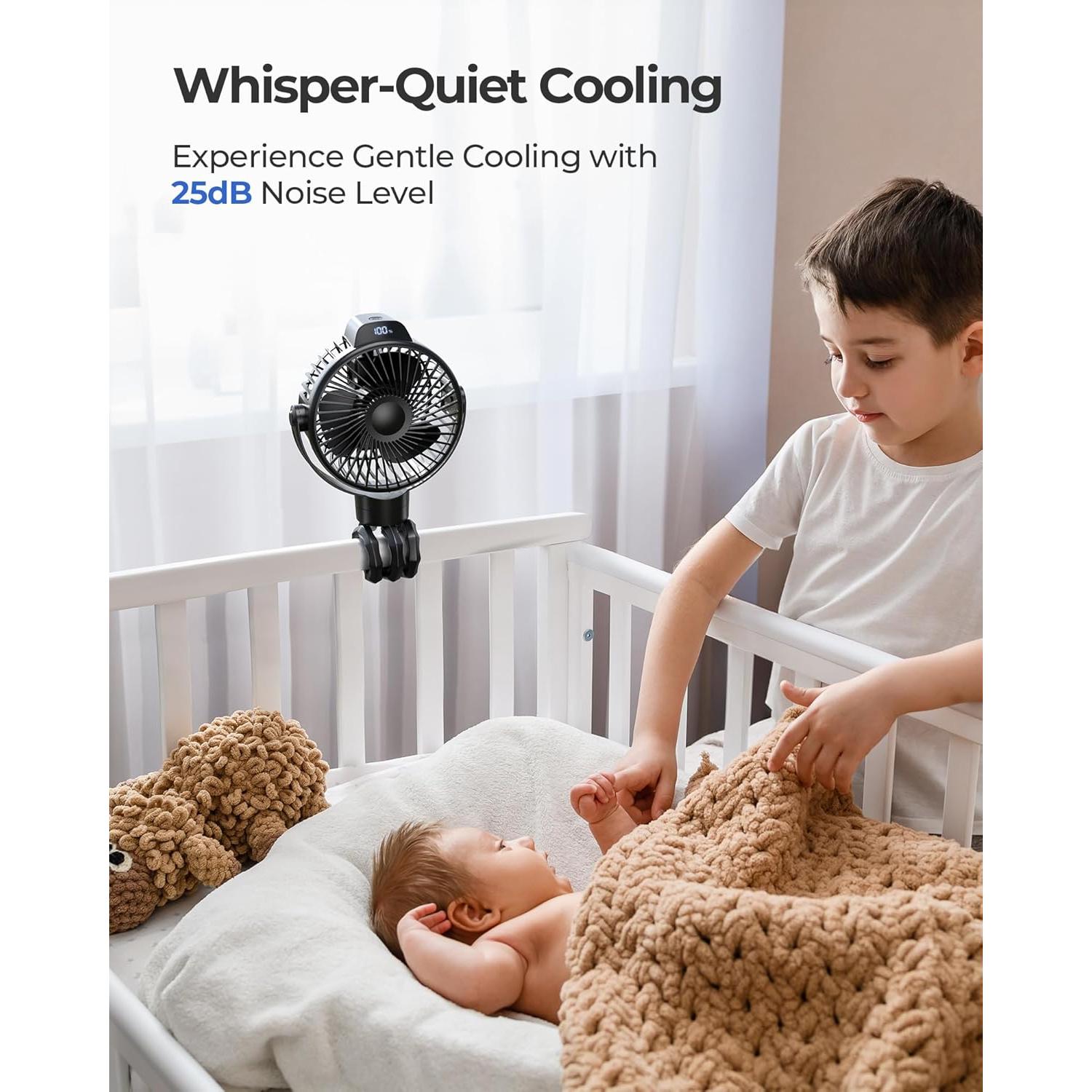 Ventilador Portátil Koonie F9201 3 Velocidades 360° Silencioso