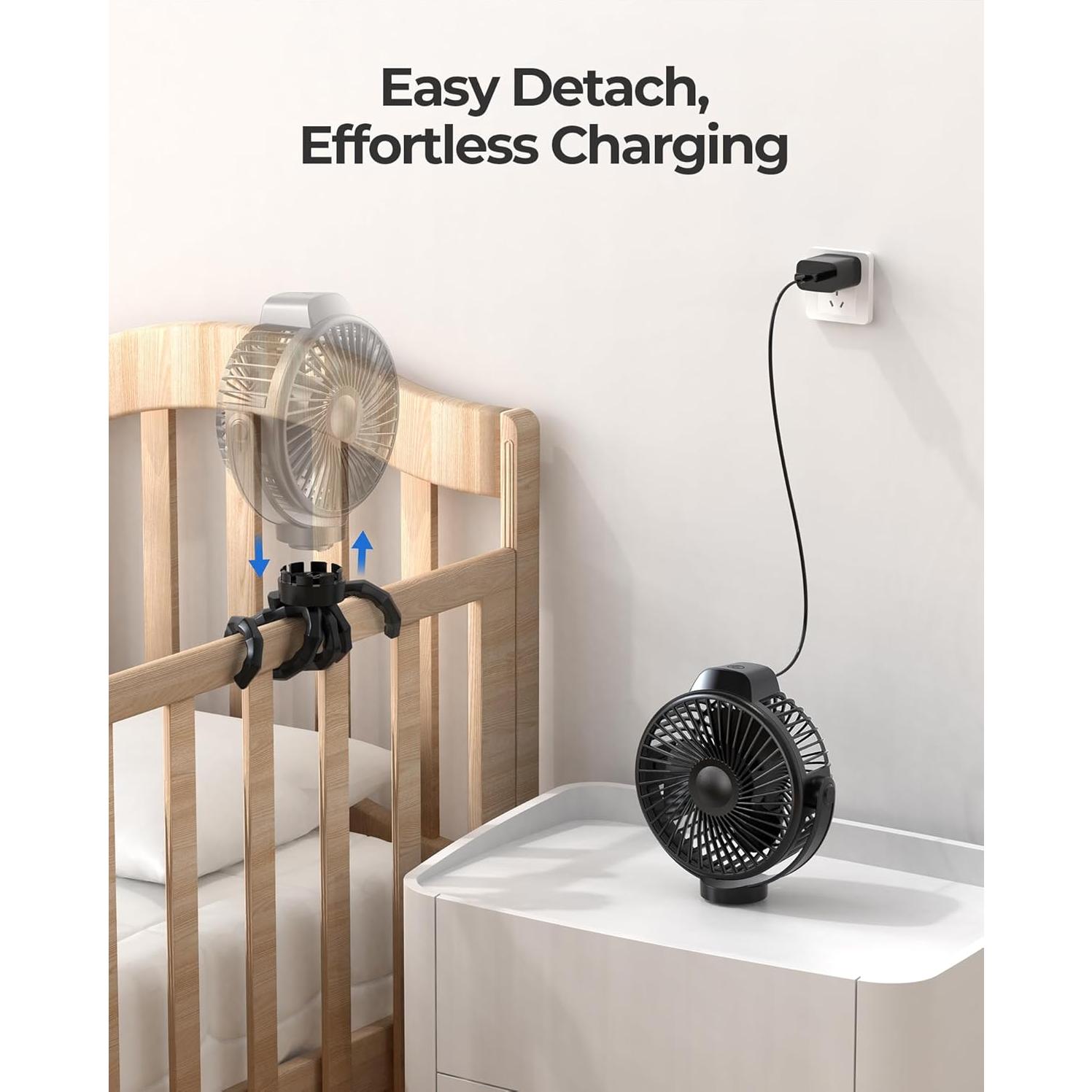 Ventilador Portátil Koonie F9201 3 Velocidades 360° Silencioso