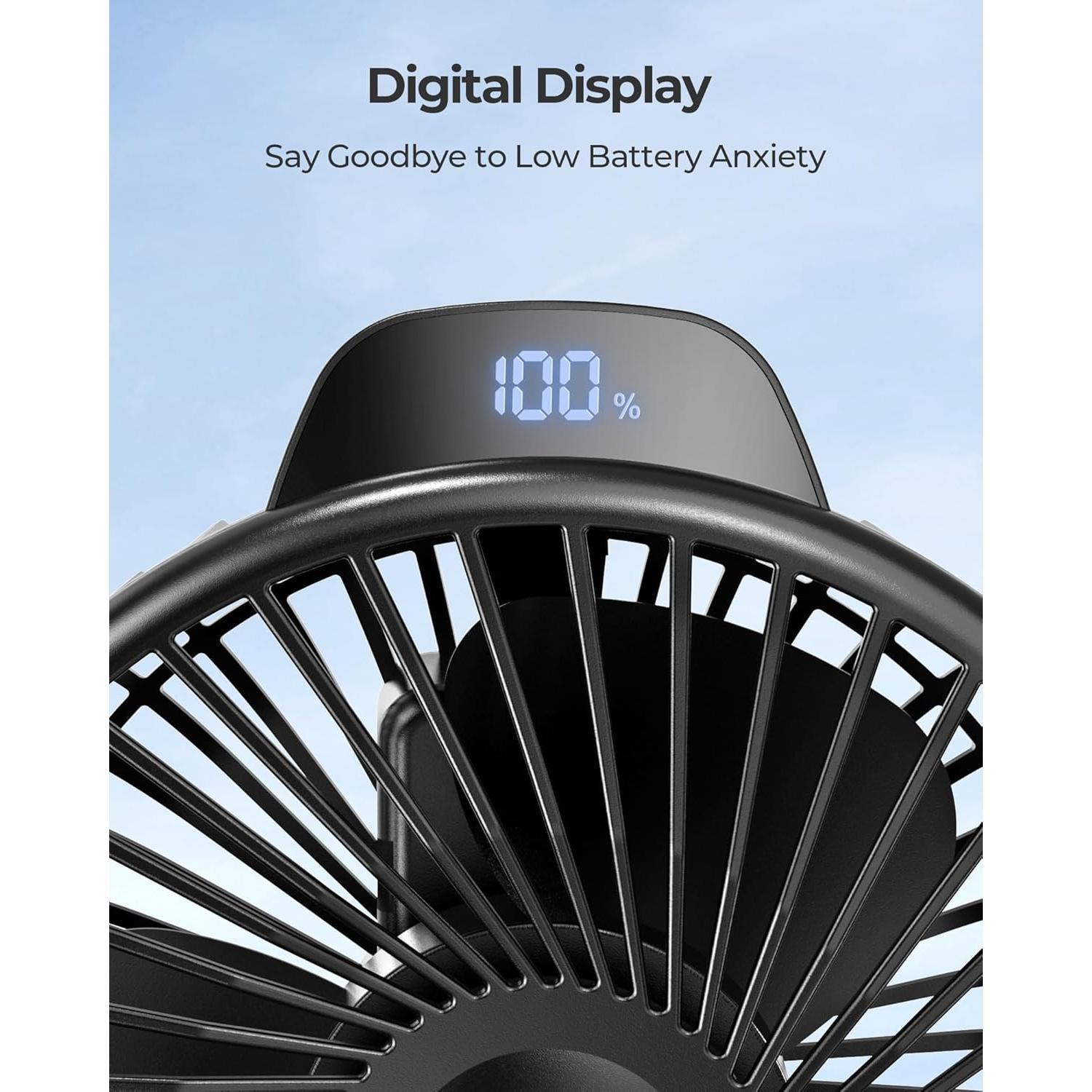 Ventilador Portátil Koonie F9201 3 Velocidades 360° Silencioso