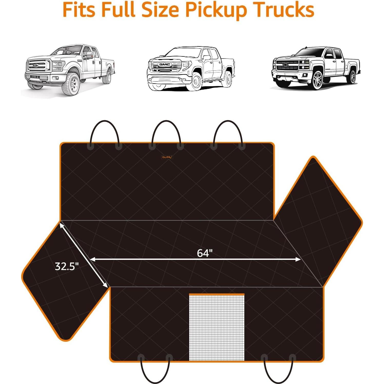 Funda de Asiento para Camioneta iBuddy Negra para Perros