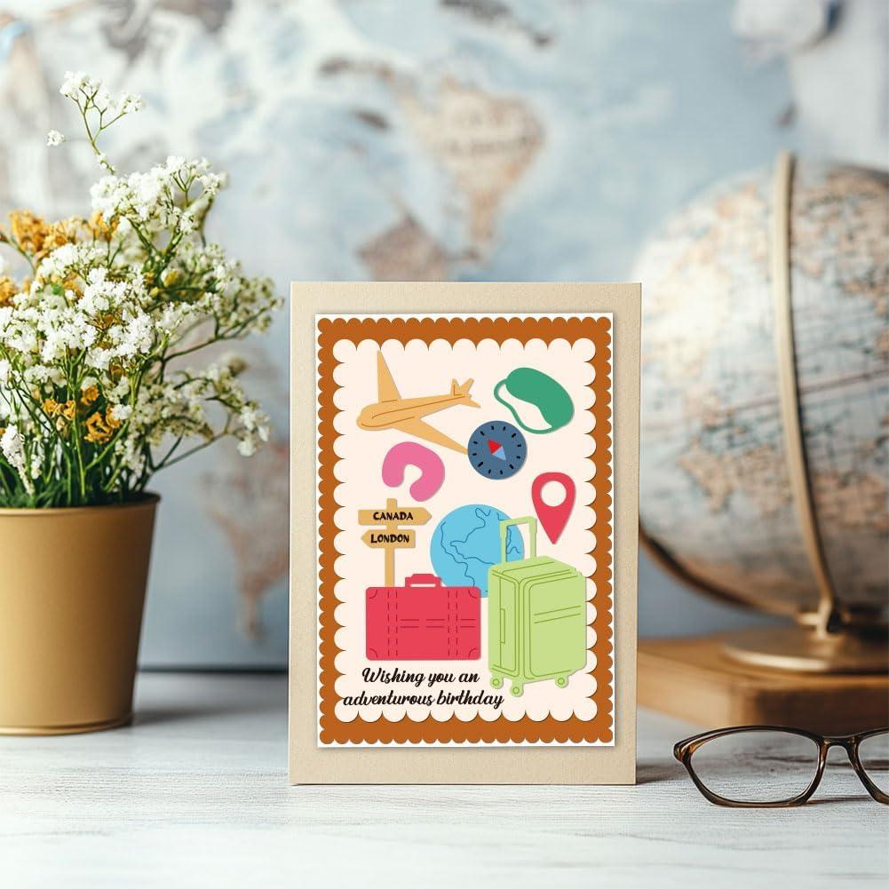 Troqueles de Metal UNICRAFTALE 18Pcs Viaje por el Mundo