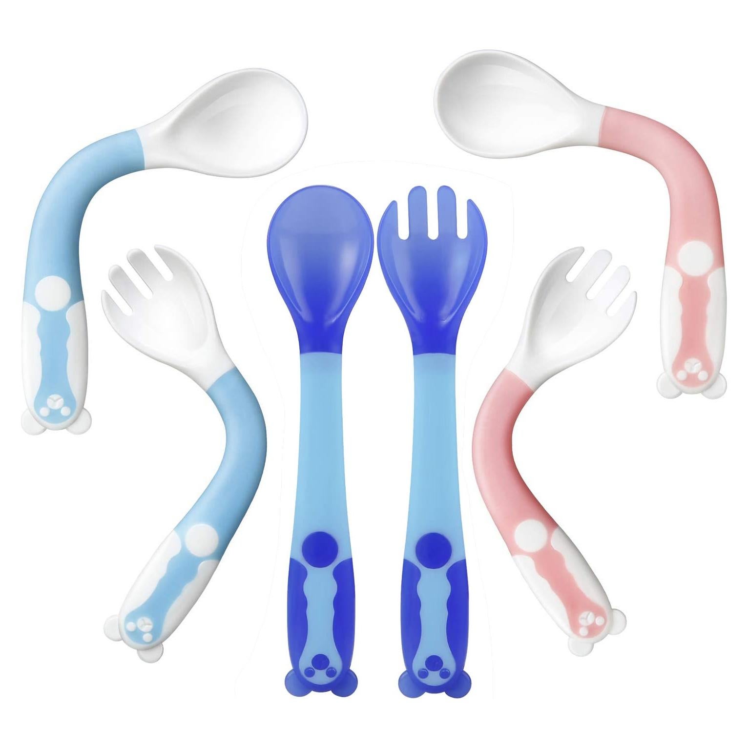 Cucharas Flexibles PandaEar para Bebés - 3 Juegos Libres de BPA