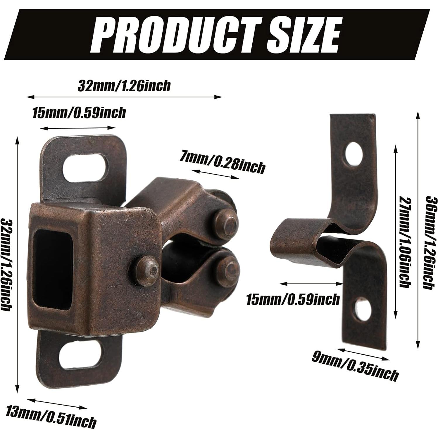 Pestillos de Gabinete Bonuci 20 Pcs Cobre Antiguo 37mm