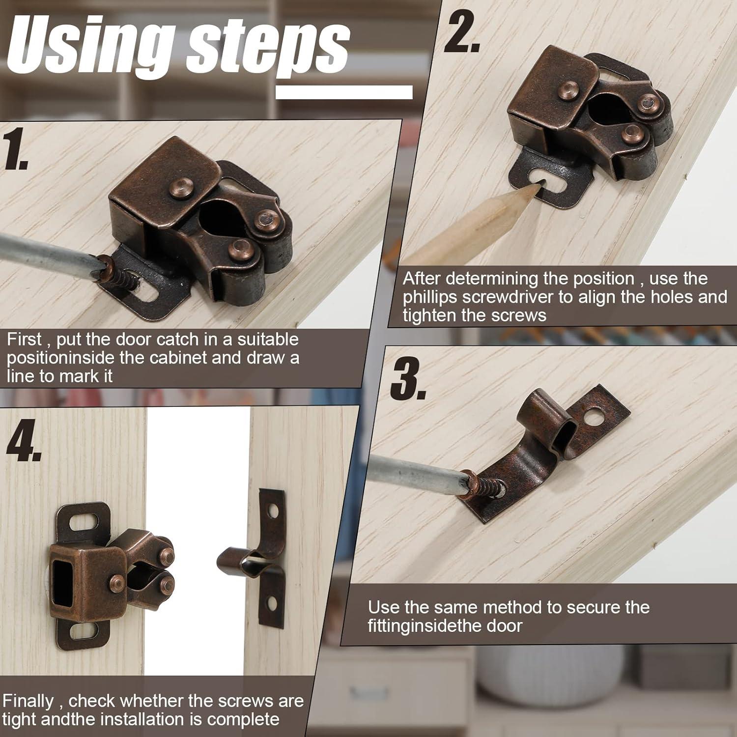 Pestillos de Gabinete Bonuci 20 Pcs Cobre Antiguo 37mm