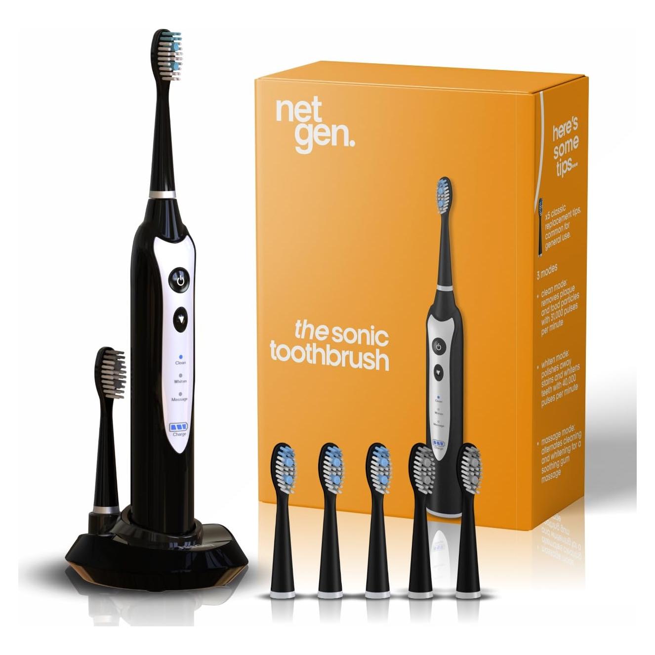 Cepillo de Dientes Eléctrico Sonic LE con 5 Cabezas y 3 Modos